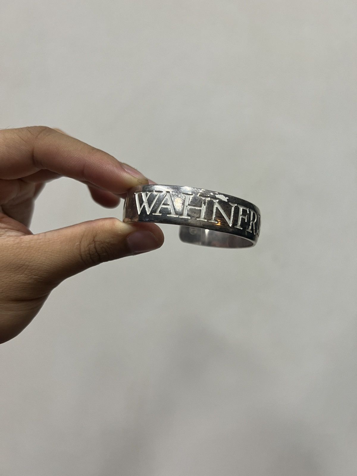 image of Undercover Klaus Wahnfrieden 925 Silver Bangle Bracelet, Men's