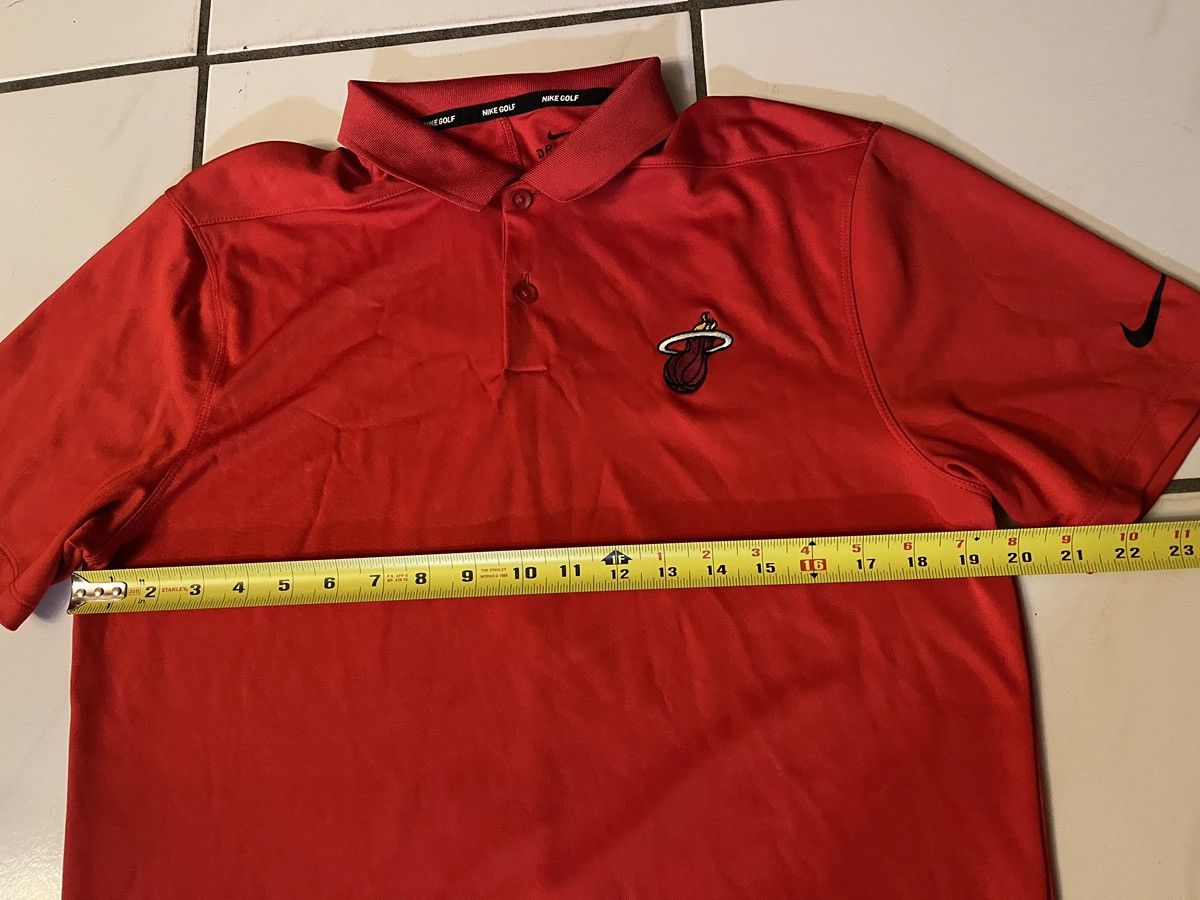 Nike Nike Golf Polo Men Medium Red Dri-Fit Miami Heat Logo Size US M / EU 48-50 / 2 - 5 Thumbnail
