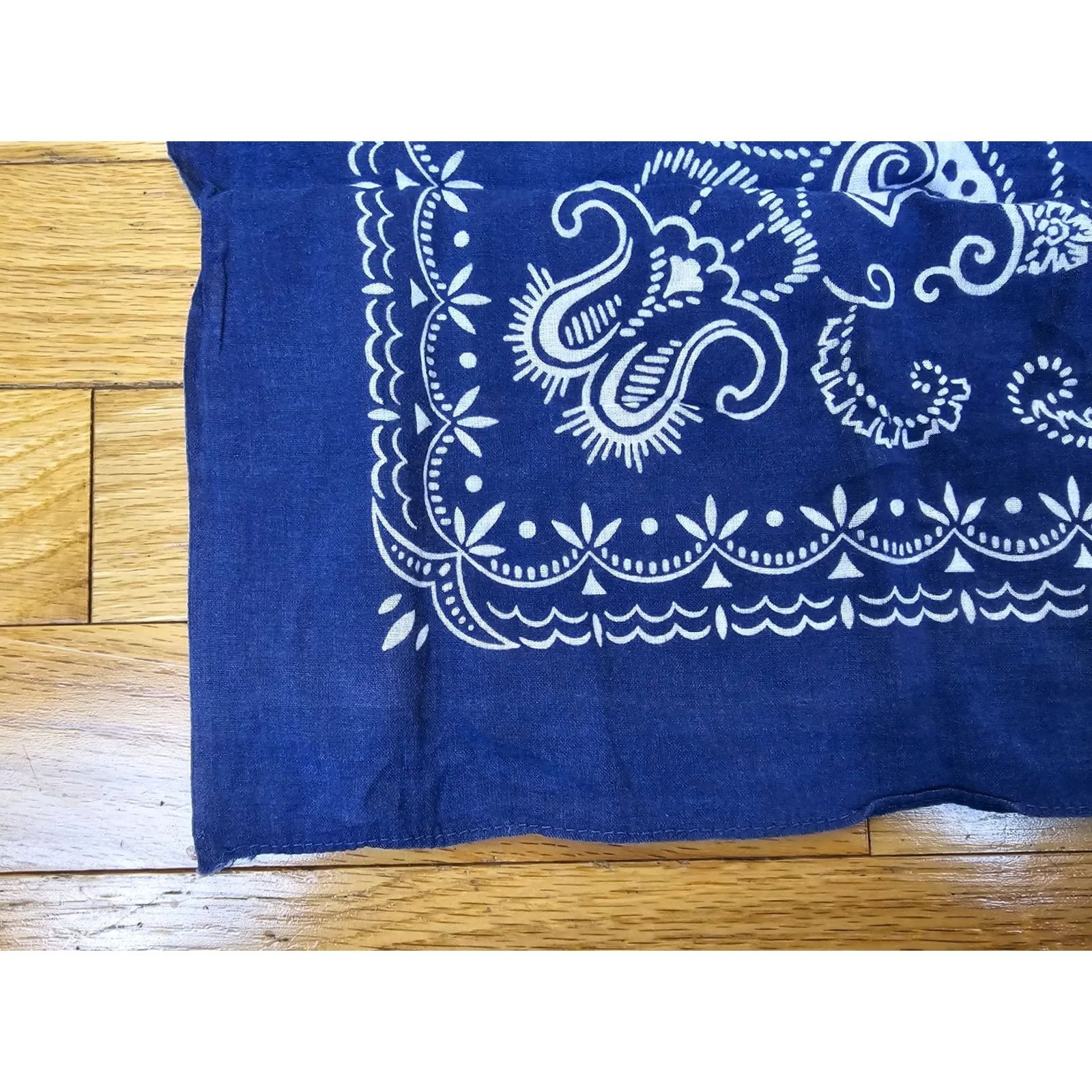 Vintage VINTAGE Bandana Navy Elephants 50's 24INCH X 24INCH Scarf Mens Cotton Western Pattern Solid XS? Size ONE SIZE - 6 Thumbnail