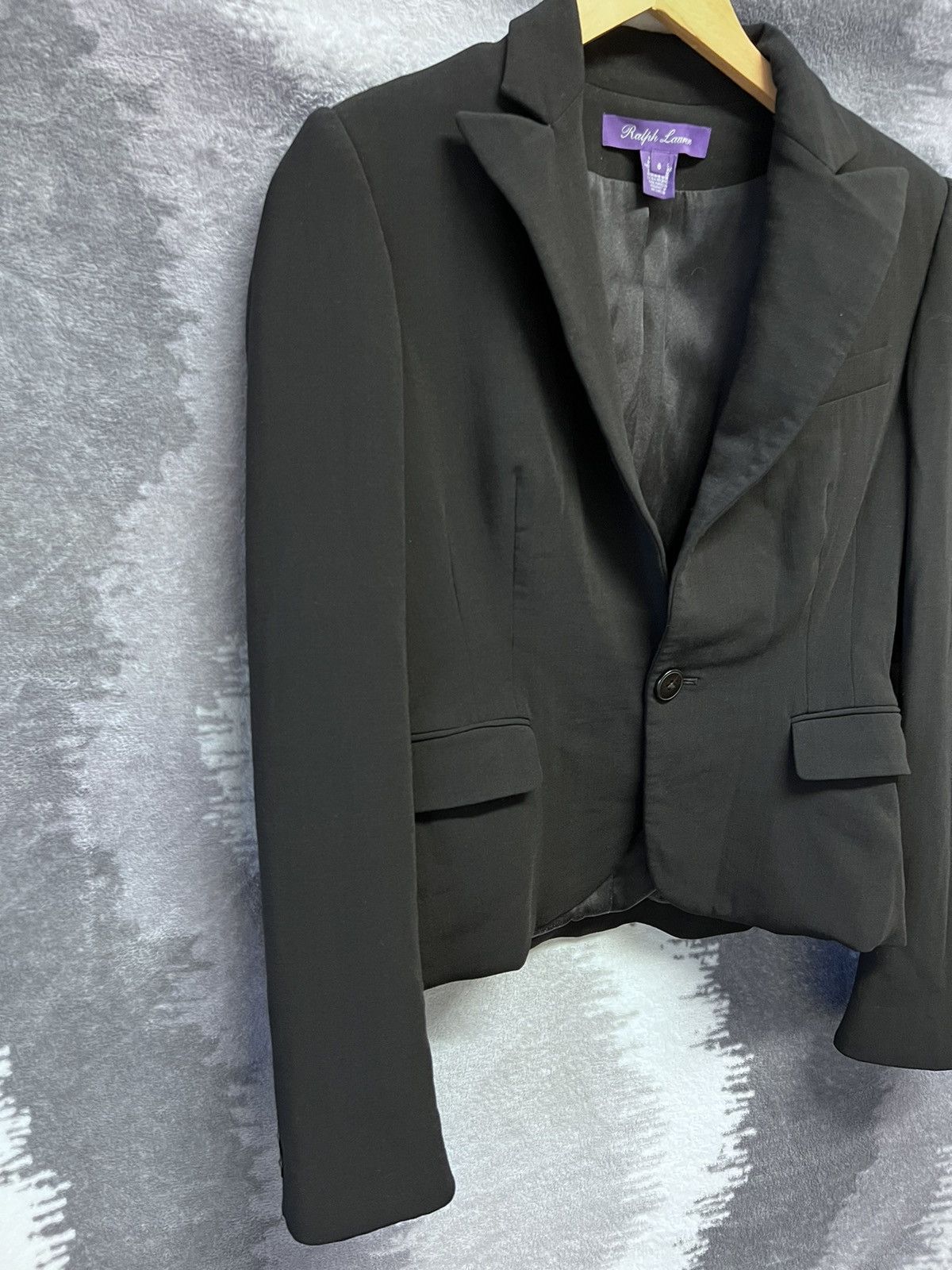 Designer × Ralph Lauren Purple Label Ralph Lauren Purple Label black wool-silk blazer luxury Size M / US 6-8 / IT 42-44 - 5 Thumbnail