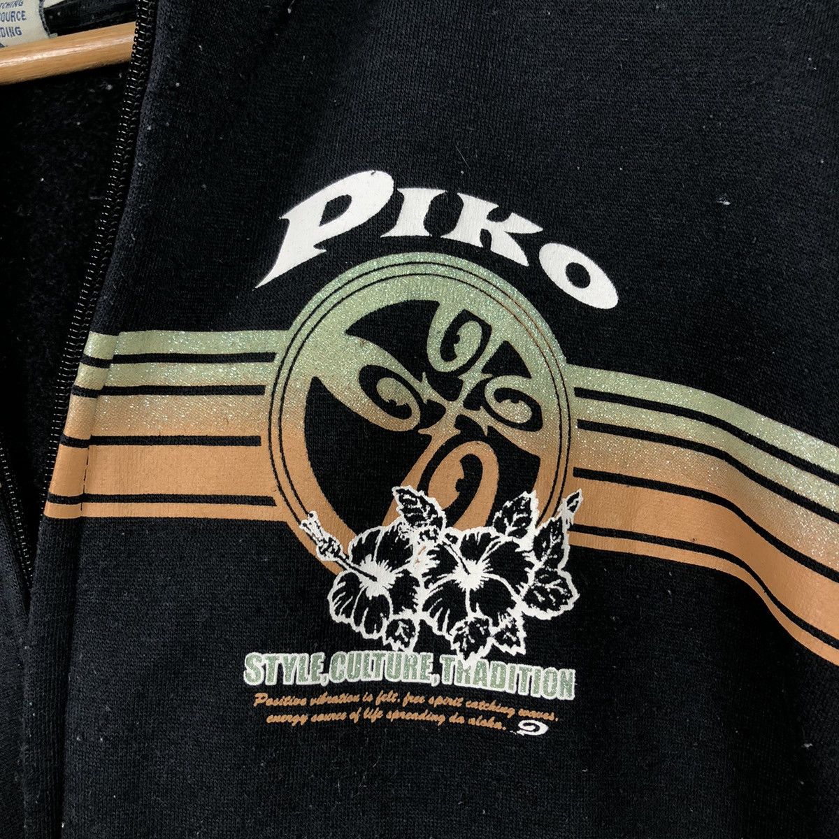 Japanese Brand × Vintage 📌Vintage Zipper Hoodie Sweater Piko Hawaii Big Logo Size US L / EU 52-54 / 3 - 20 Thumbnail