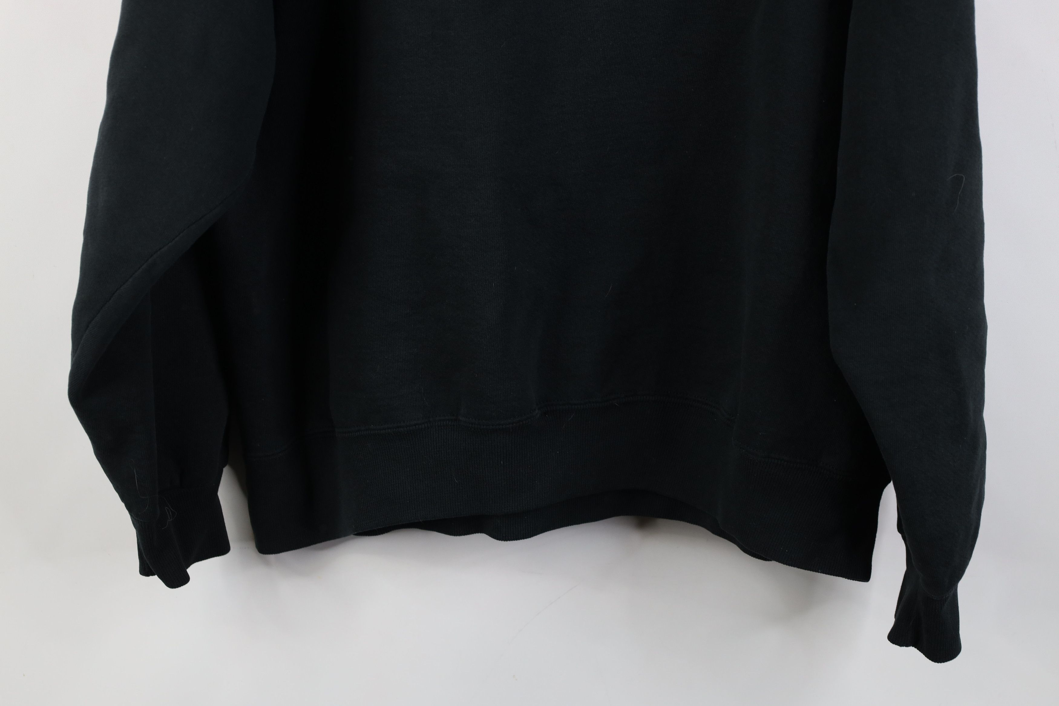 Vintage Vintage 90s Streetwear Blank Crewneck Sweatshirt Black USA Size US XL / EU 56 / 4 - 12 Thumbnail