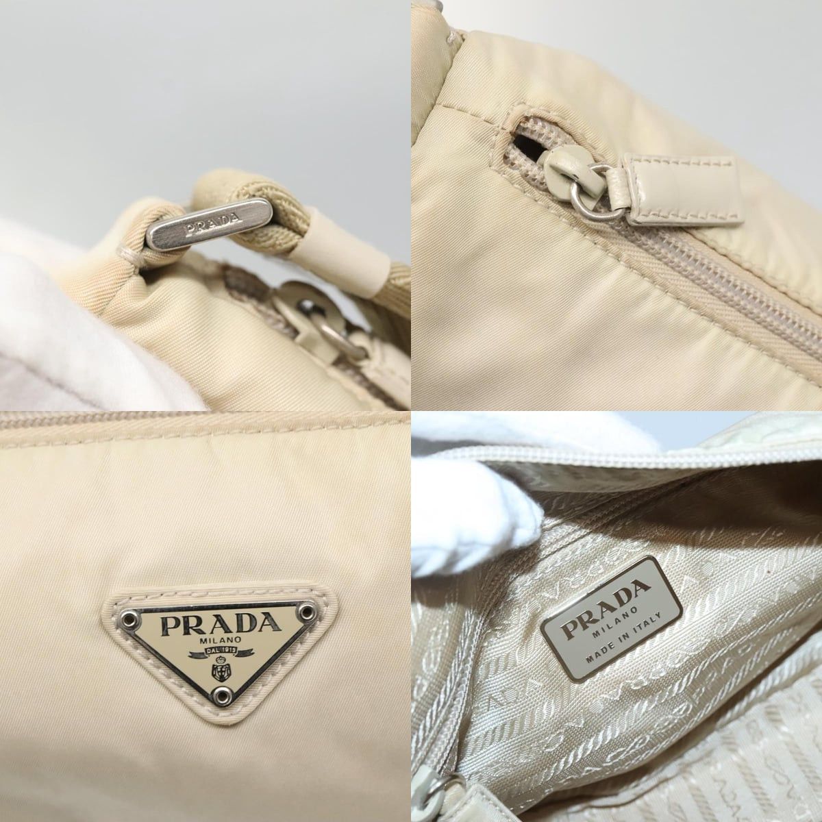 Prada PRADA Shoulder Bag Nylon Beige Silver Size ONE SIZE - 11 Thumbnail