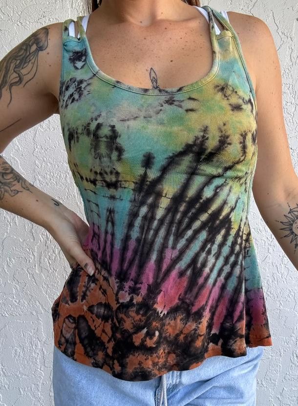 Designer Rising International Tie Dye Tank Top S Size S / US 4 / IT 40 - 2 Thumbnail
