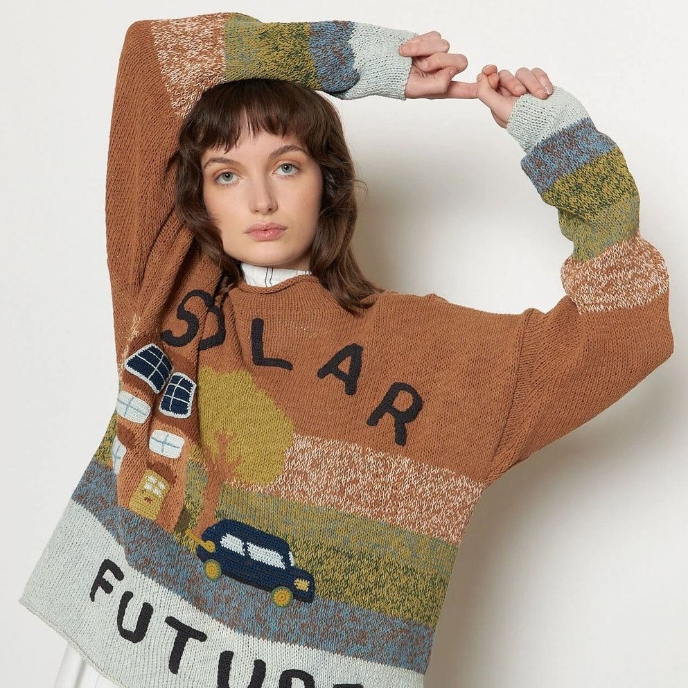 Story Mfg. Story MFG Twinsun Rollneck Clay Hand Knitted Sweater Size S / US 4 / IT 40 - 2 Thumbnail