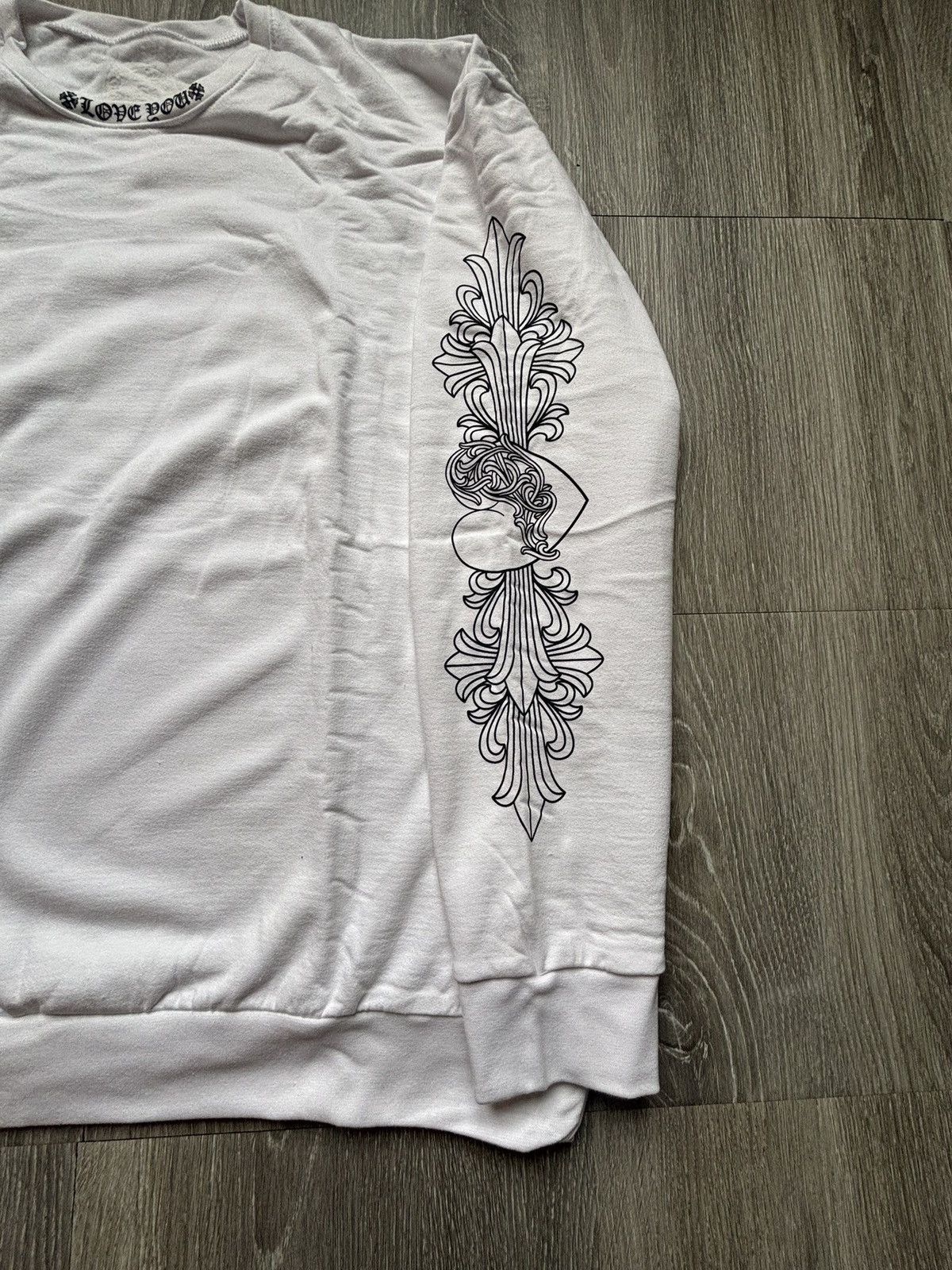 Chrome Hearts Chrome Hearts White Love Floral Crewneck Size US XL / EU 56 / 4 - 3 Thumbnail