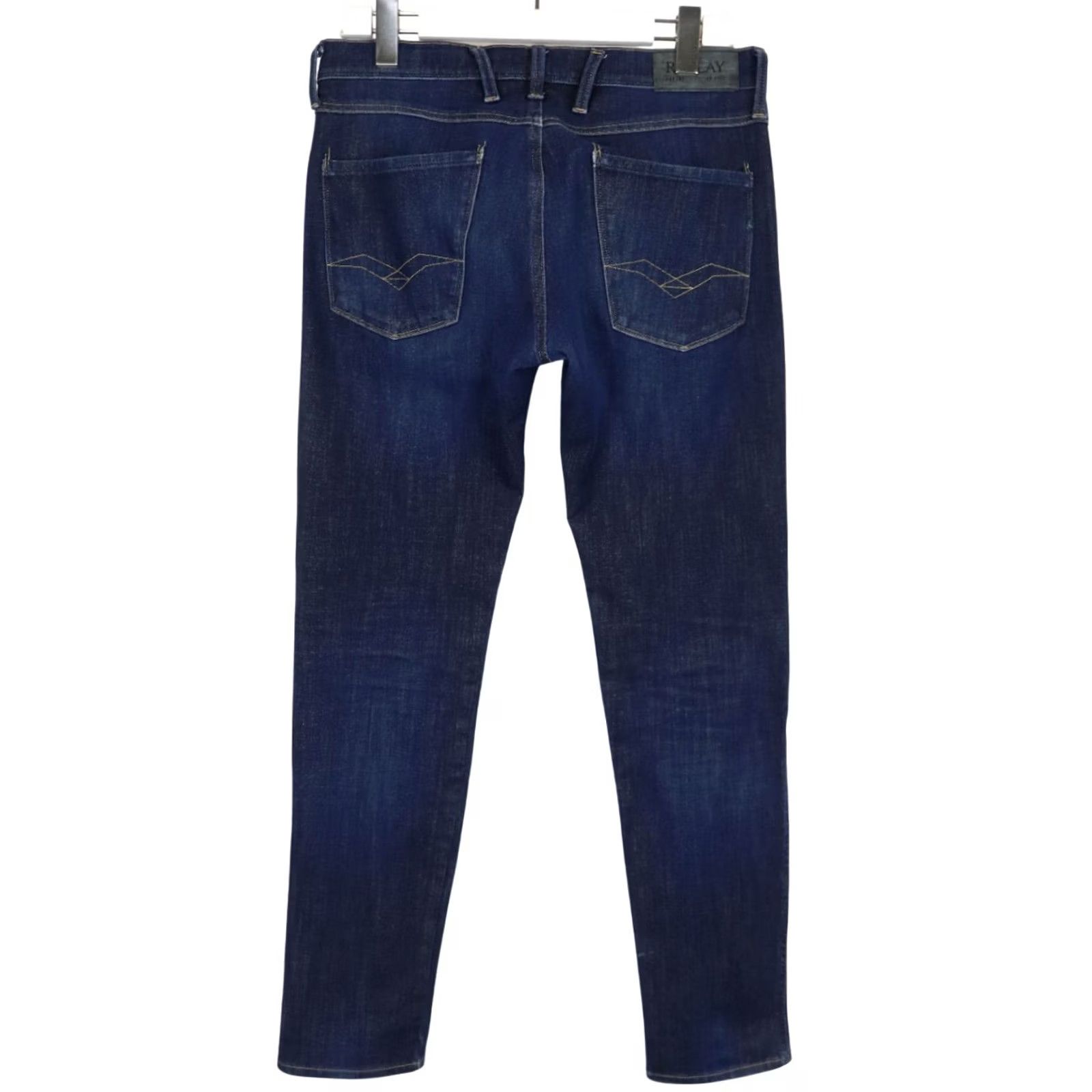 Replay REPLAY Anbass Jeans Men's W32/L32 Blue Slim Fit Faded Stretched Zip Fly Size US 32 / EU 48 - 2 Thumbnail