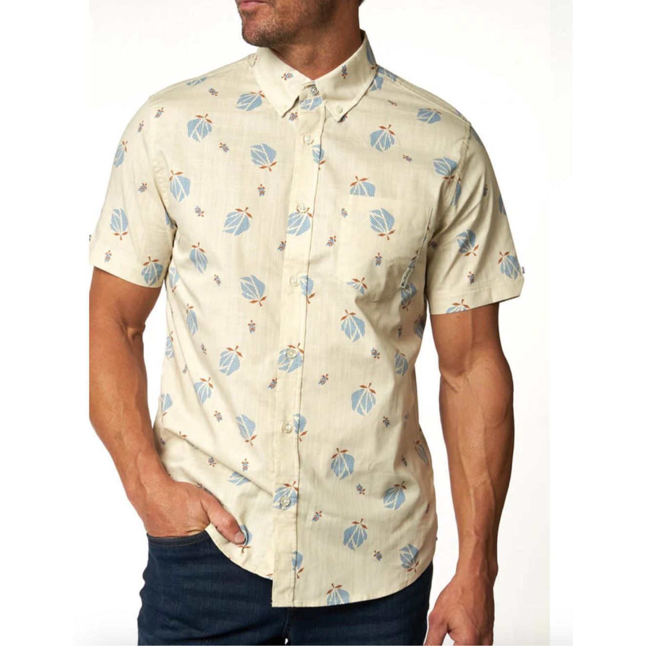 Ben Sherman Ben Sherman NWT Digi Floral Print Short Sleeve Woven sz S Size US S / EU 44-46 / 1 - 1 Thumbnail