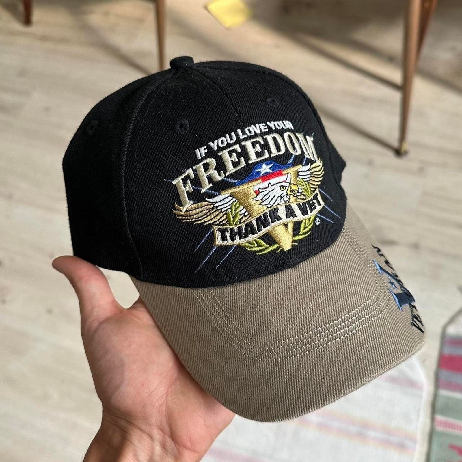 Vintage Epic Vintage Y2K Army Vietnam Veteran USA Gas Station Hat Size ONE SIZE - 3 Thumbnail