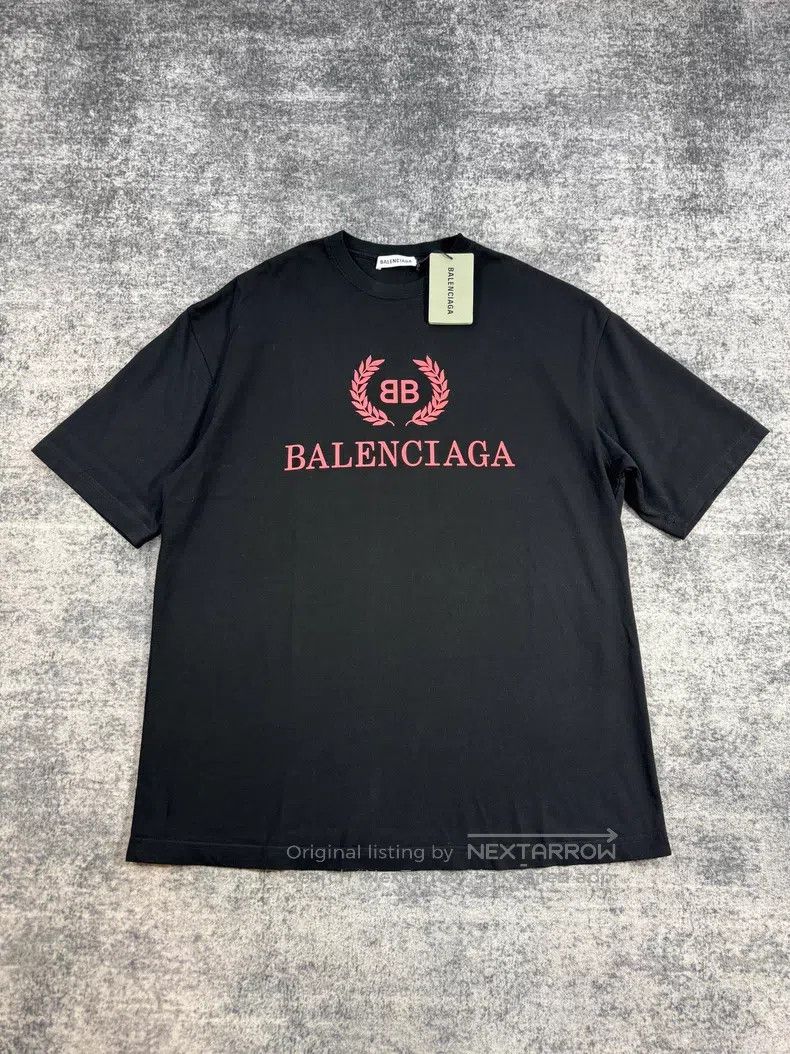 Balenciaga Balenciaga Black and Pink Wheat Short Sleeve Size US L / EU 52-54 / 3 - 1 Thumbnail