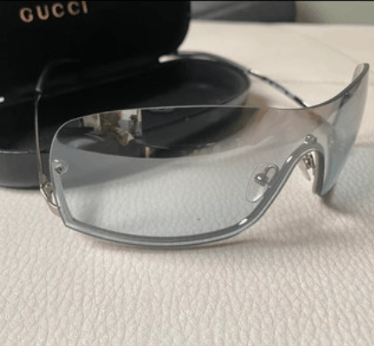 Gucci GUCCI Sunglasses Shield Rimless 90s Wrap Oval RI726 Size ONE SIZE - 2 Thumbnail