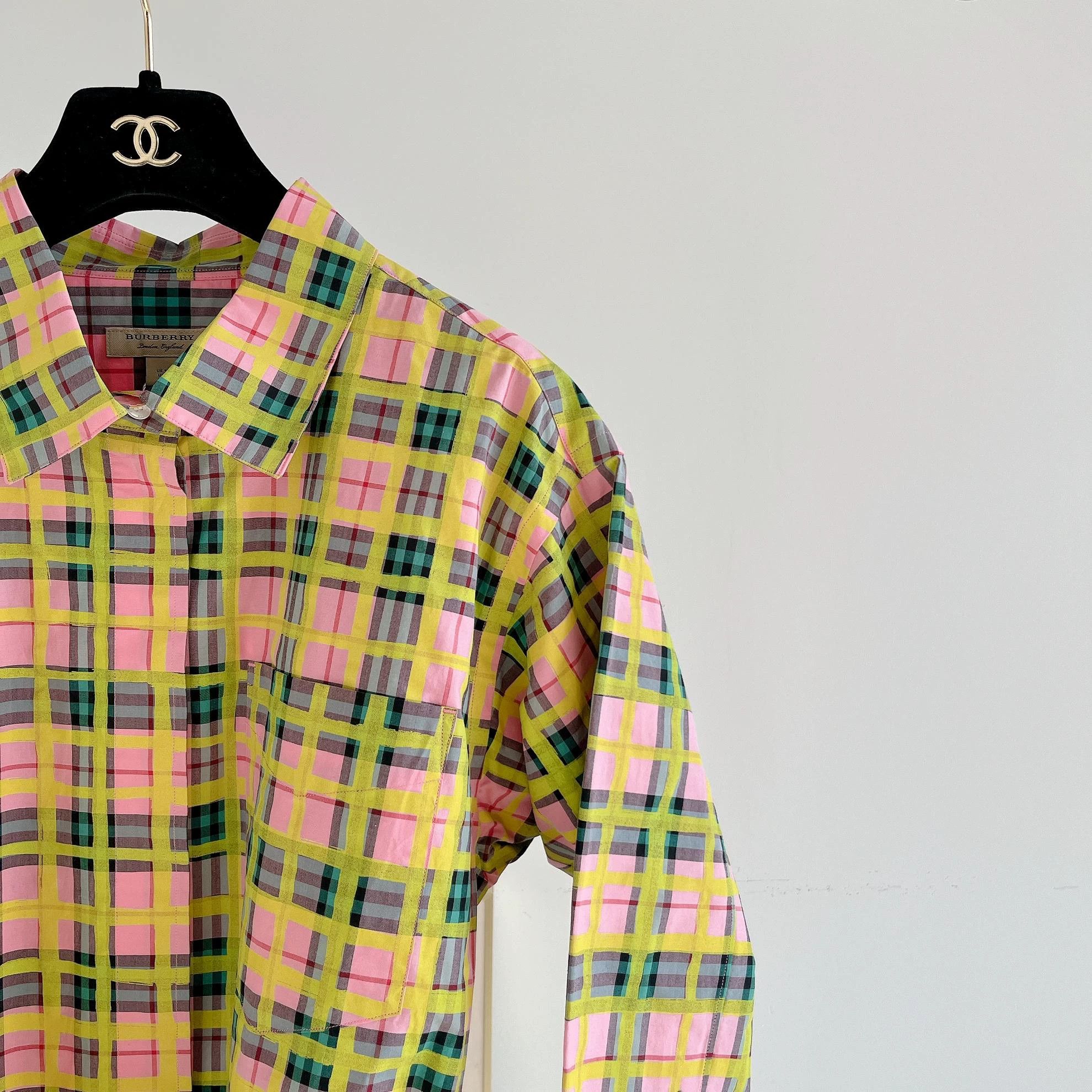 Burberry Burberry color block check collared shirt dress 10 Size M / US 6-8 / IT 42-44 - 3 Thumbnail
