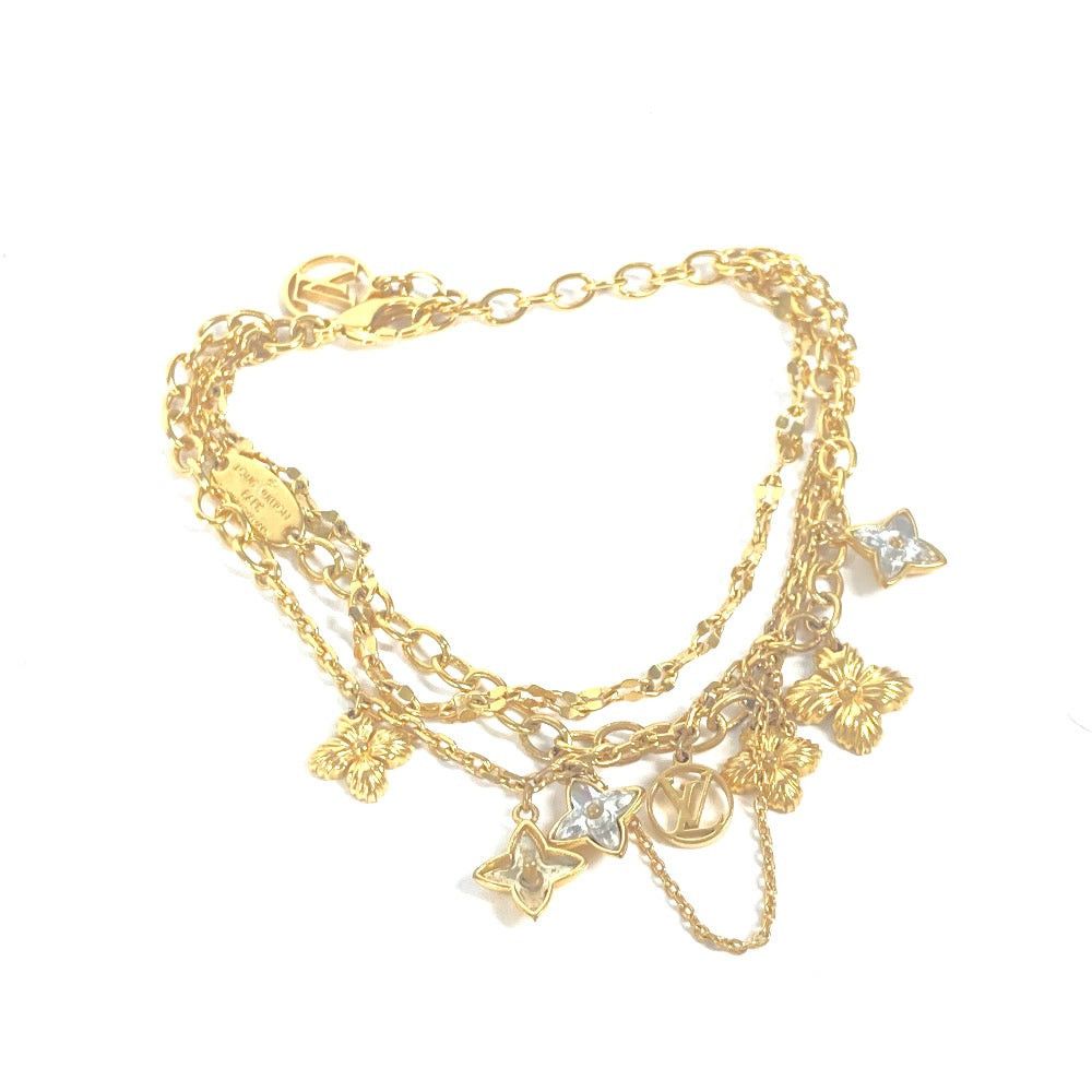 Louis Vuitton Louis Vuitton M68375 Accessories Brasserie Blooming Strass Bracelet Rhinestone Chain Metal Women Gold Size ONE SIZE - 1 Thumbnail