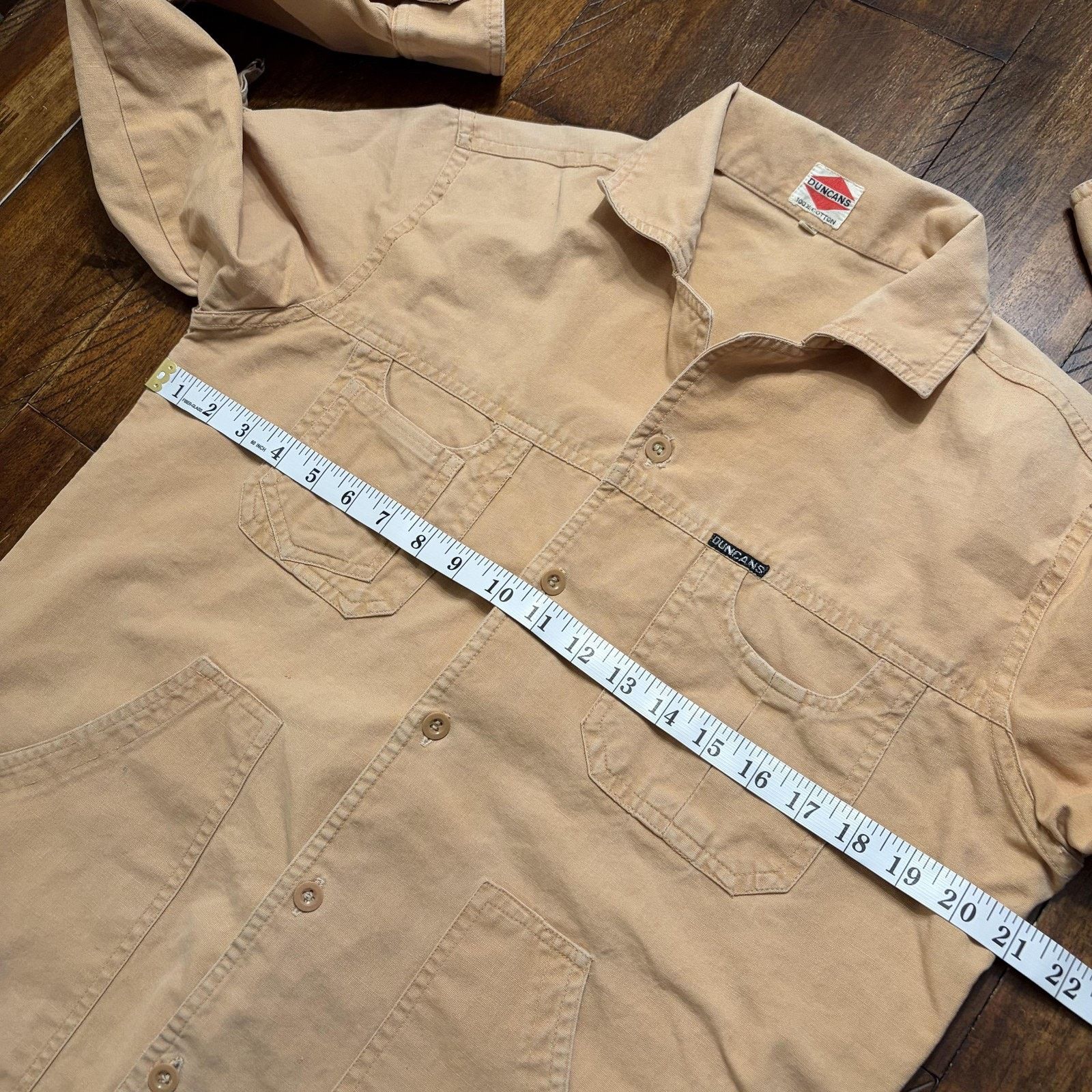 Vintage Duncans Jacket 50 Beige Cotton Canvas Workwear Chore Field Size US M / EU 48-50 / 2 - 10 Thumbnail