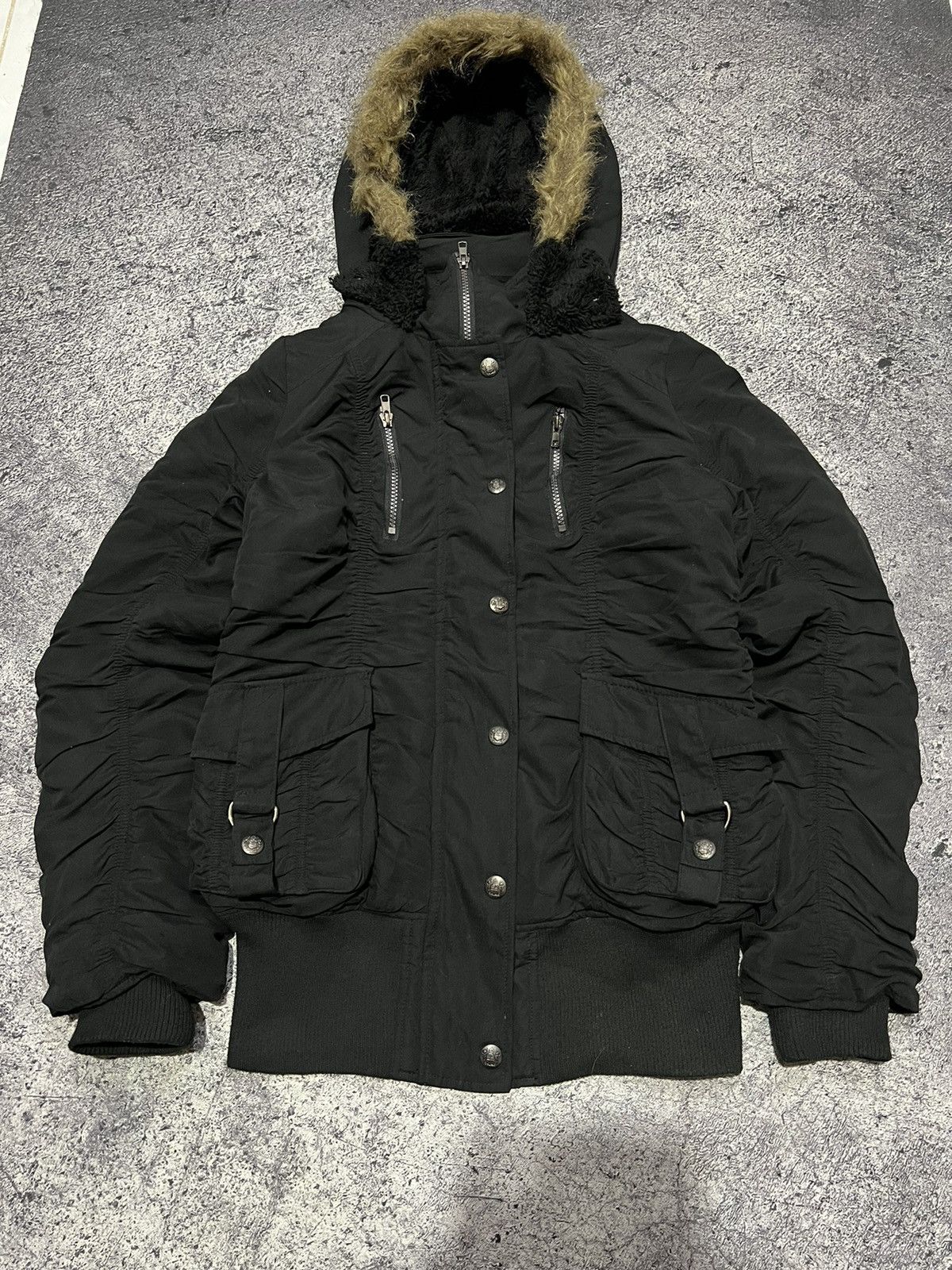 If Six Was Nine 2000s Japanese Hysteric Cargo 14th Fur Vkei Bomber y2k Lgb Size US S / EU 44-46 / 1 - 1 Thumbnail