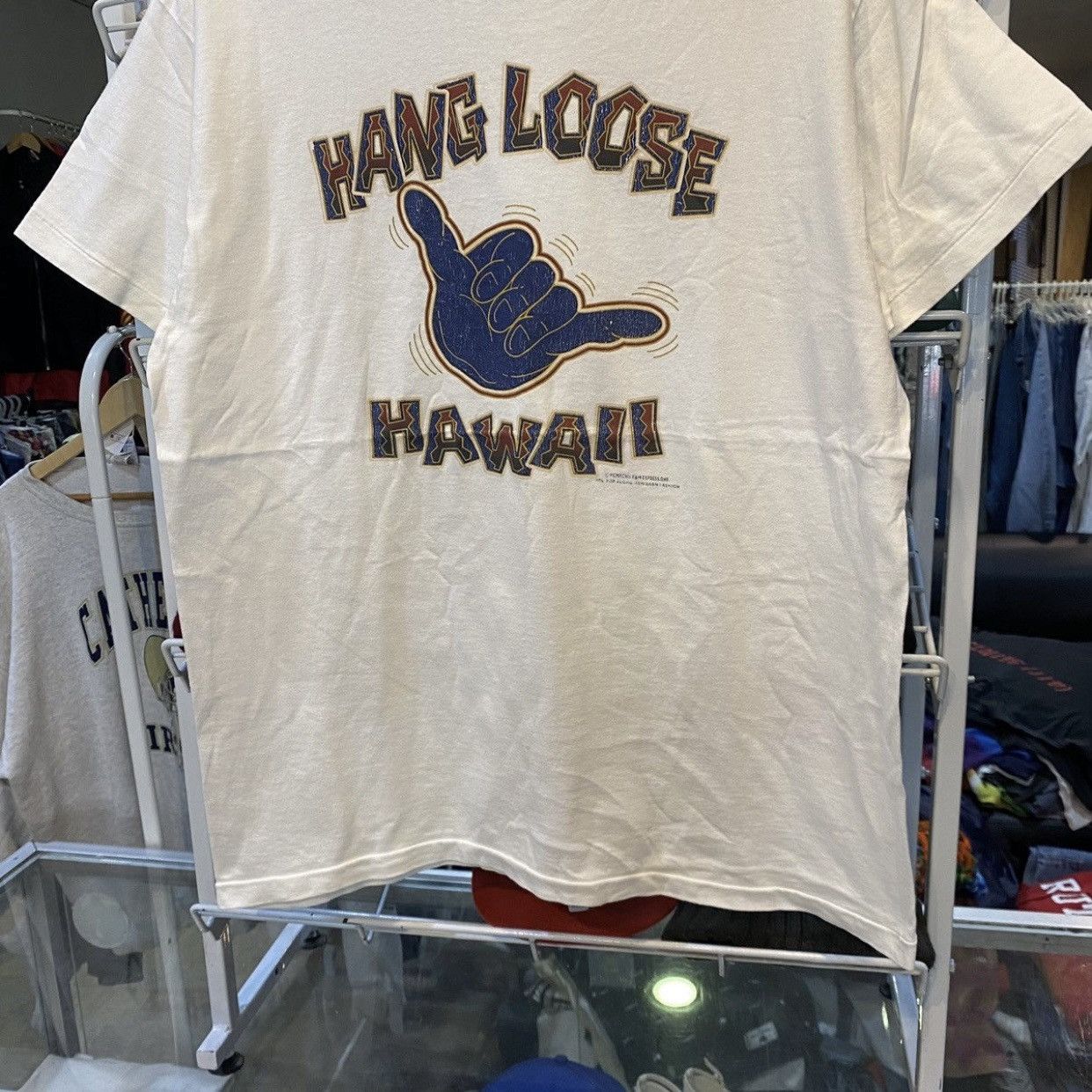 Vintage Vintage 90’s Hang Loose Hawaii Single Stitch T-Shirt Size US L / EU 52-54 / 3 - 4 Thumbnail