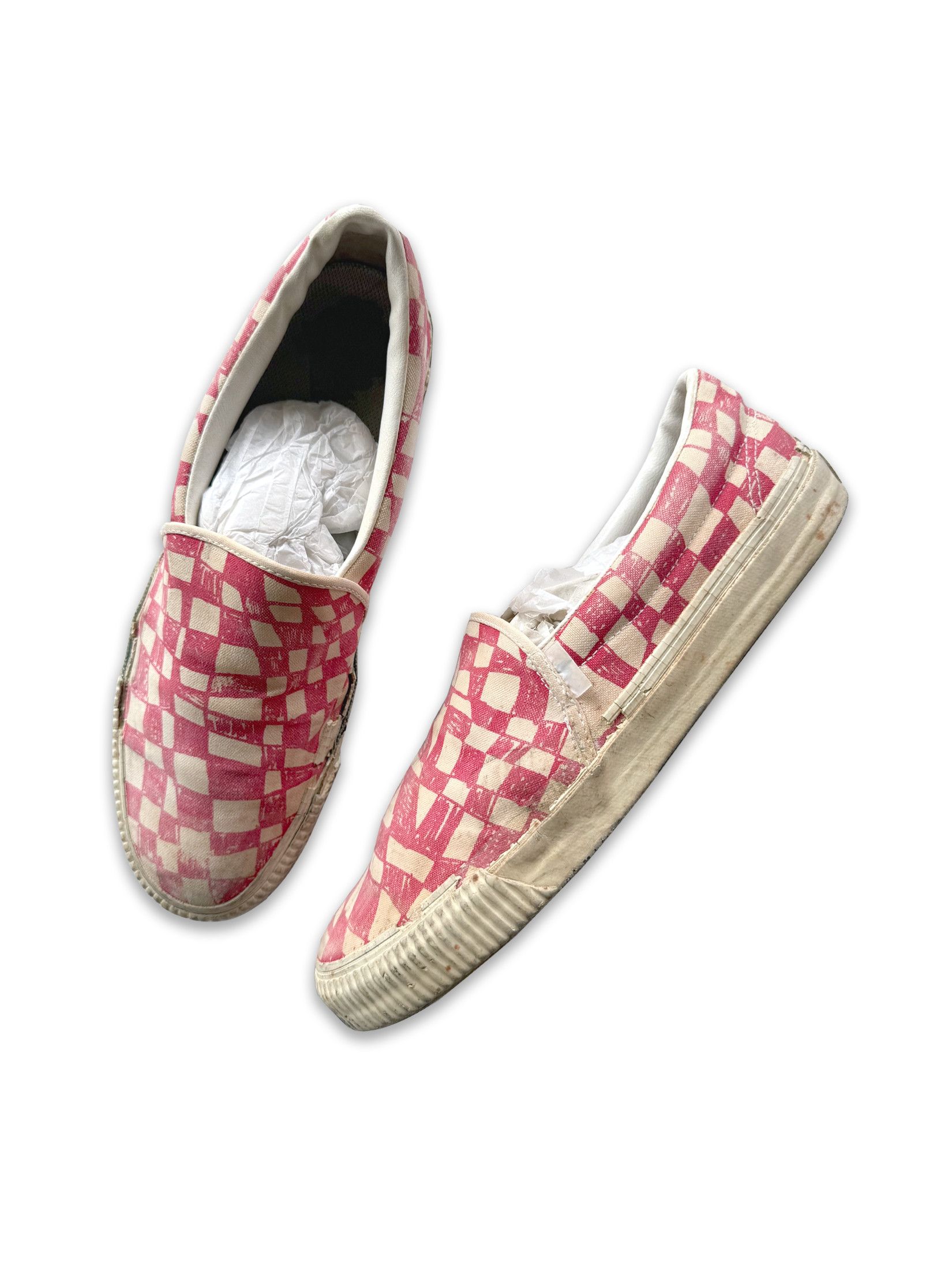 AW03 Paper Doll Checkerboard Slip On Vans