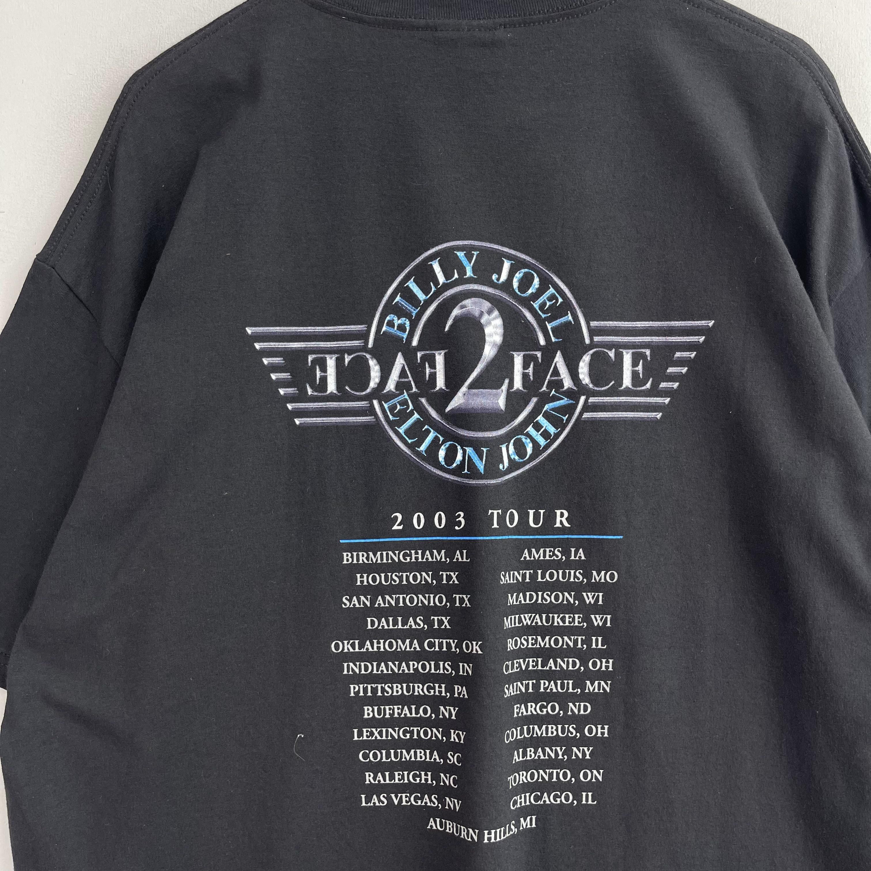 Band Tees × Vintage Vintage Billy Joel And Elton John Face 2 Face Concert Tee Size US XL / EU 56 / 4 - 7 Thumbnail