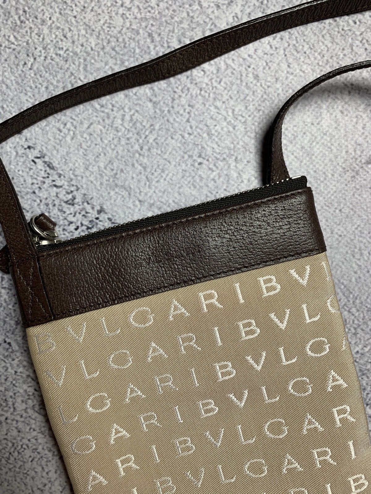 Bvlgari bvlgari logomania mini bag beige canvas leather Size ONE SIZE - 9 Thumbnail