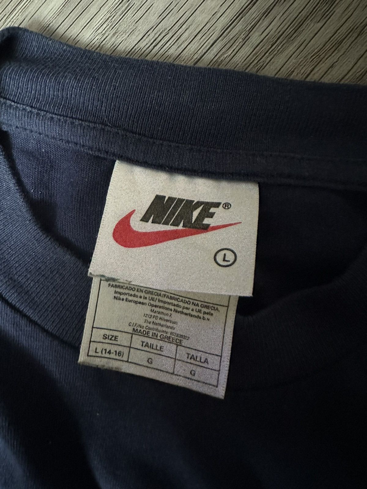 Nike Nike Paris Saint Germain 1999-2000 Big Logo Blue T shirt y2k Size US S / EU 44-46 / 1 - 6 Thumbnail