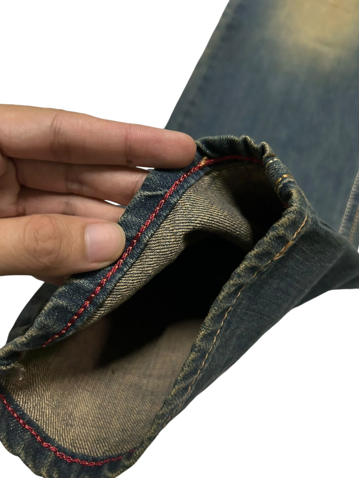 Edwin × Japanese Brand × Tornado Mart Edwin Exlusive Vintage Distressed Mud Wash Rare Denim 🎌☠️ Size US 37 - 16 Thumbnail