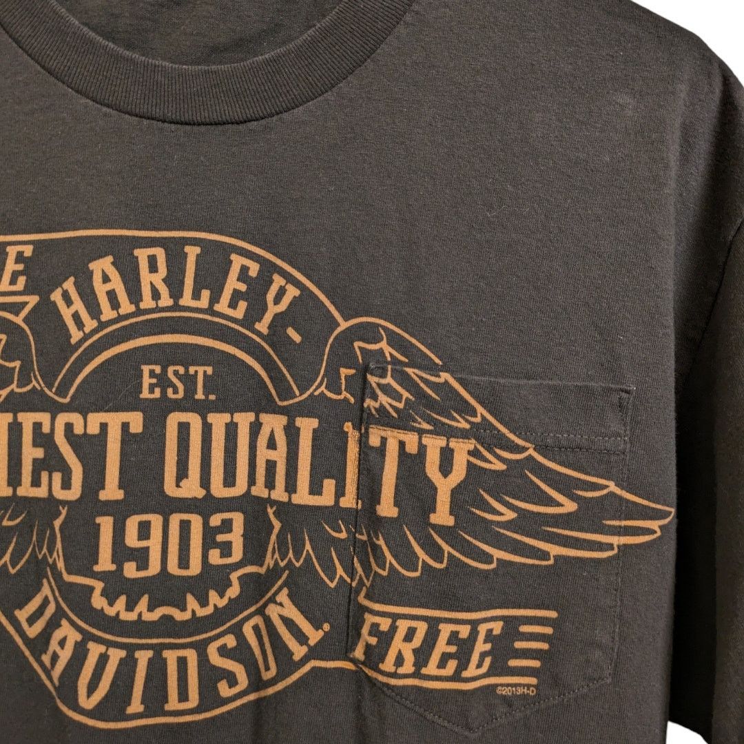 Harley Davidson Harley Davidson Motorcycles Ride Free Pocket T-Shirt Men's L Size US L / EU 52-54 / 3 - 4 Thumbnail