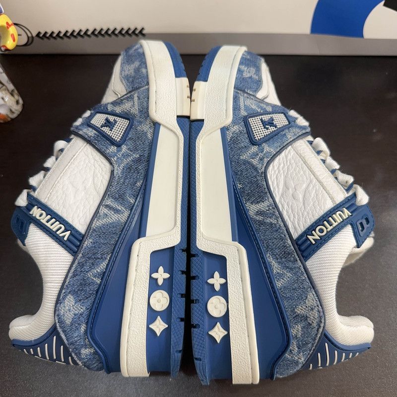 Louis Vuitton Louis Vuitton Denim Low-Top Trainer Sneakers -2508 Size US 5 / EU 37 - 6 Thumbnail