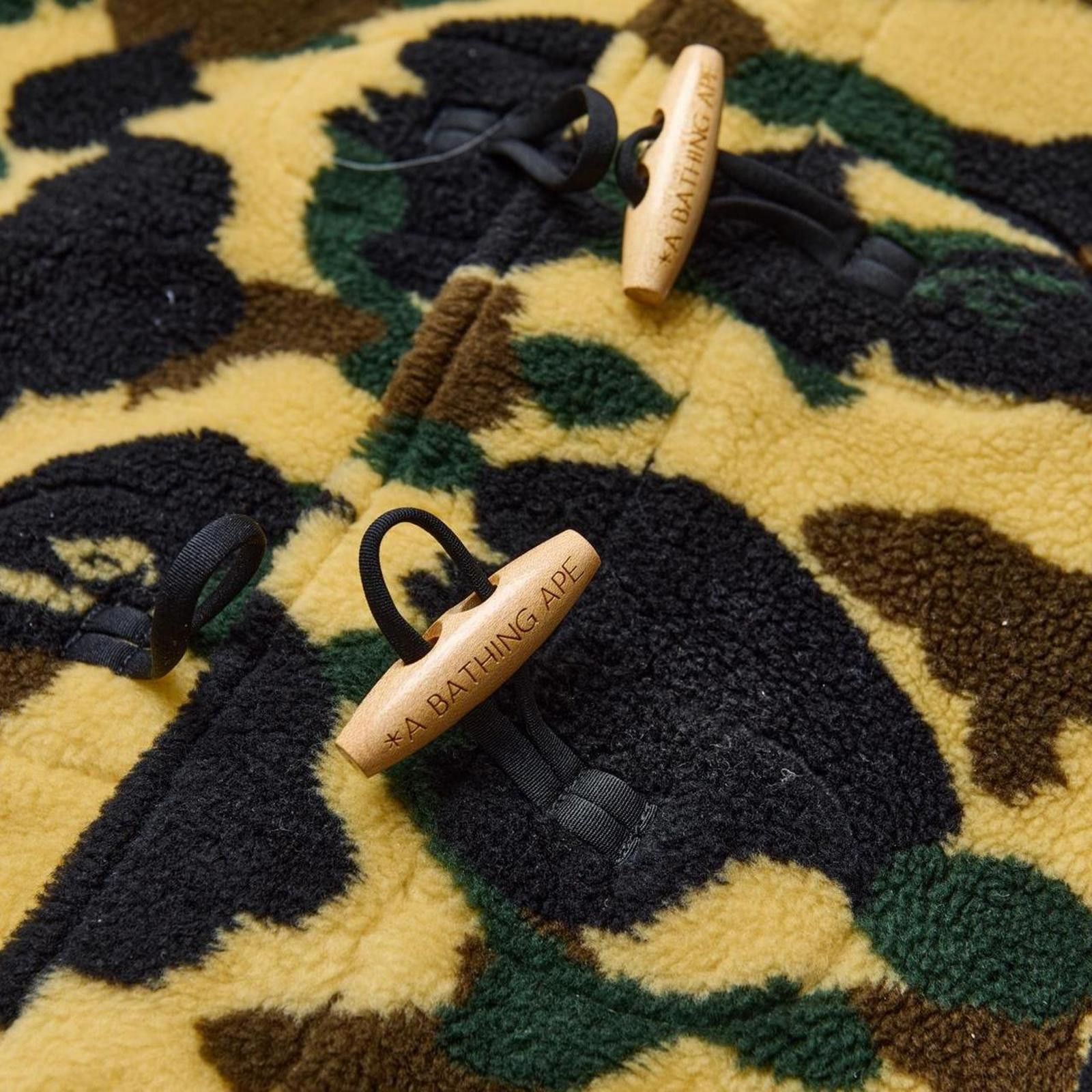 Bape Bape Vintage Camo Hooded Fur Long Coat Size US M / EU 48-50 / 2 - 5 Thumbnail
