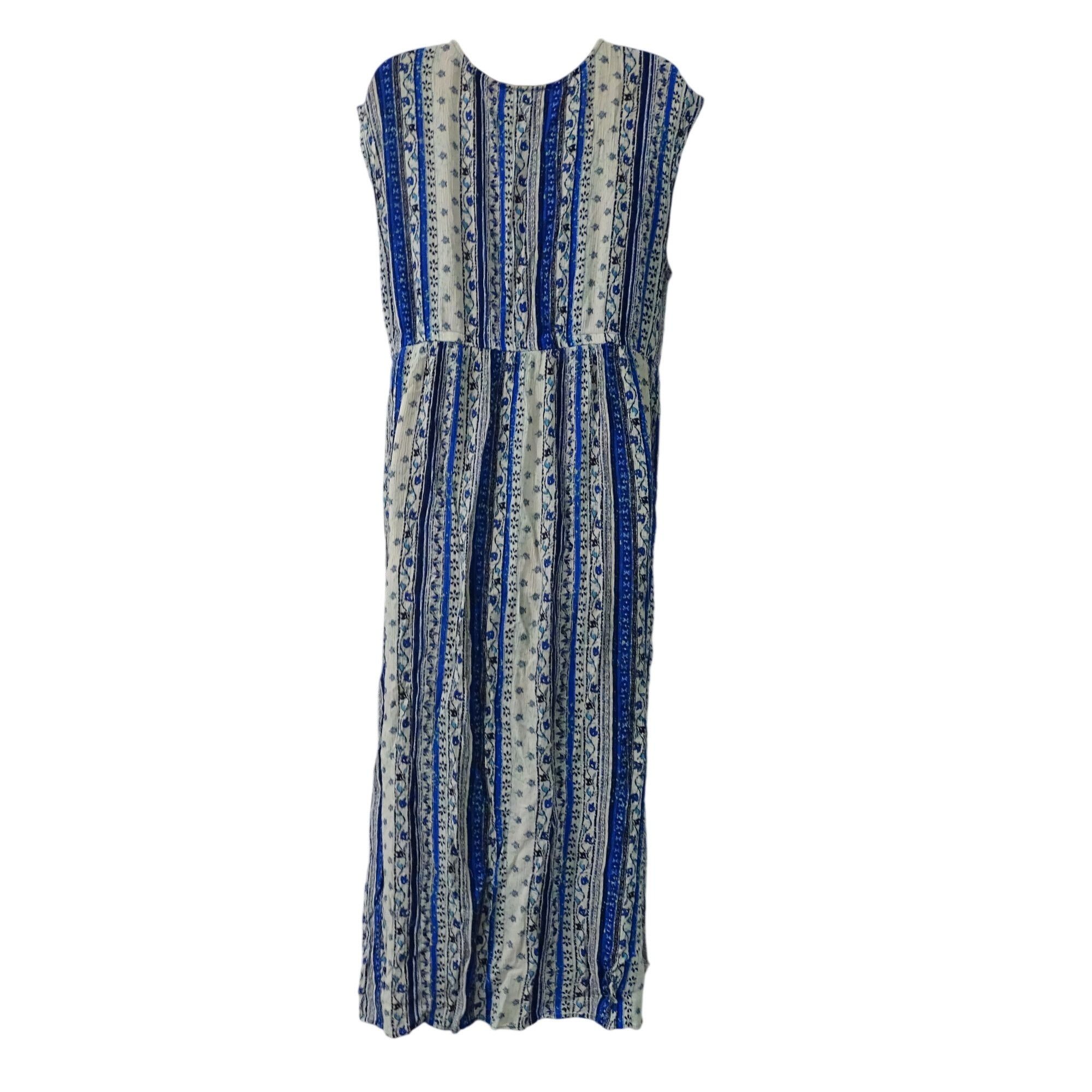 Forever 21 Forever 21 Women Blue Boho Stripe Floral Maxi Dress Size 1X Size XL / US 12-14 / IT 48-50 - 4 Thumbnail