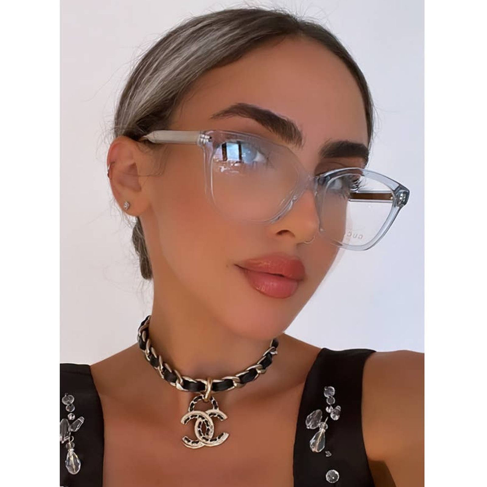 NEW Gucci GG0566ON Blue Transparent Eyeglasses Frames