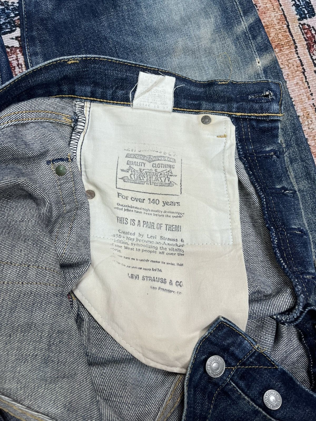 Levi's Vintage Clothing Vtg Levis XX 503B Big E Selvedge Denim Pants 140 Year Size US 32 / EU 48 - 19 Thumbnail