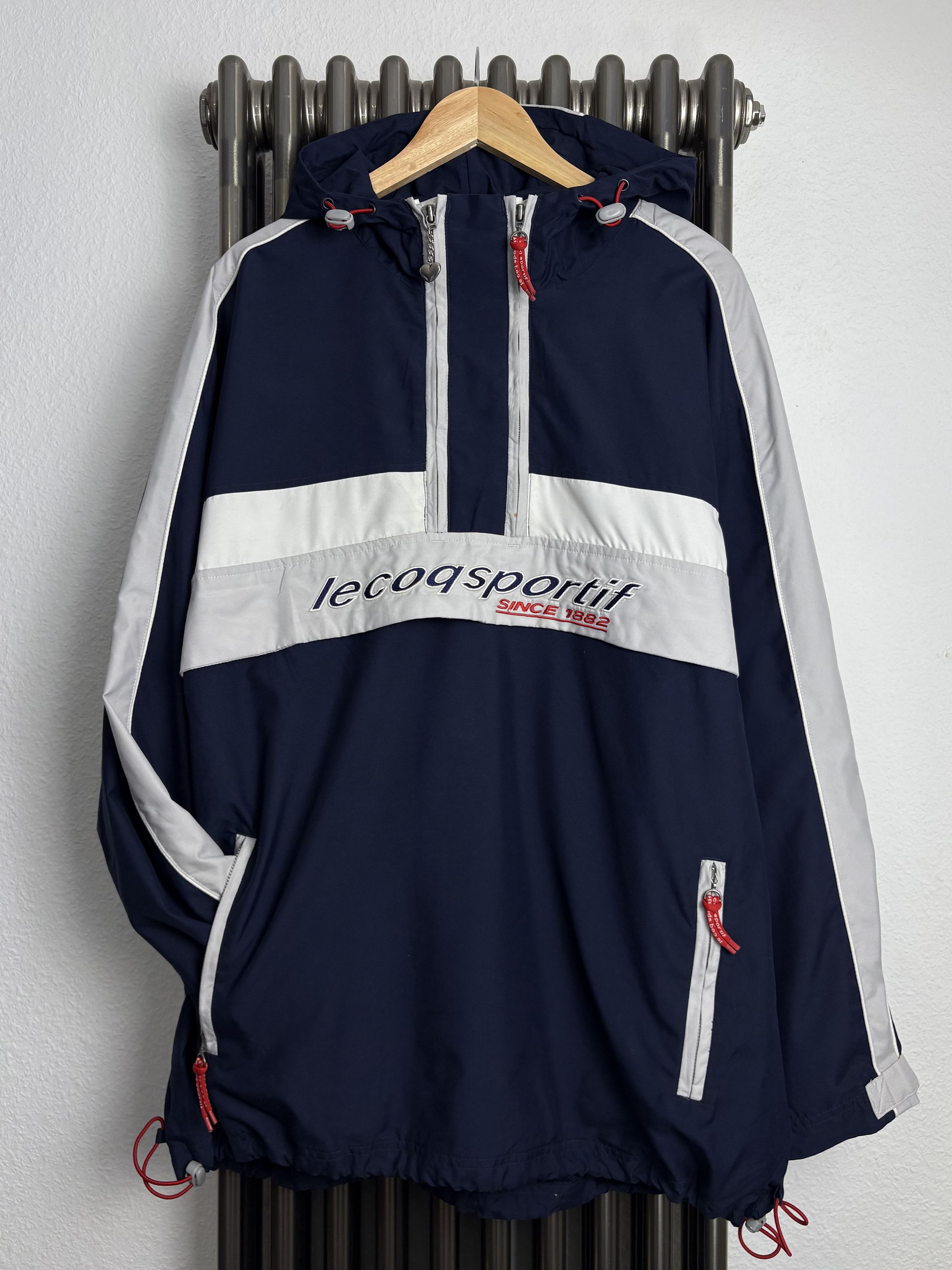 Le Coq Sportif Le Coq Sportif 2000s Navy Double Zip Track Jacket (L) Size US L / EU 52-54 / 3 - 1 Thumbnail