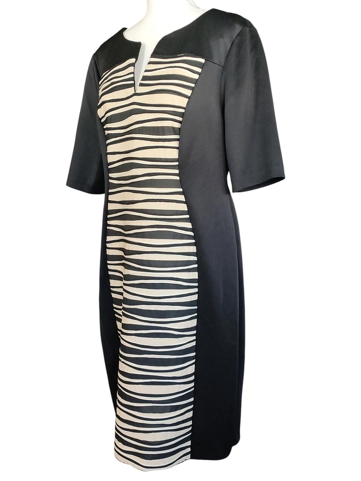 Other Connected Apparel Black and White Zebra Print Midi Dress Size XXL / US 16-18 / IT 52-54 - 5 Thumbnail