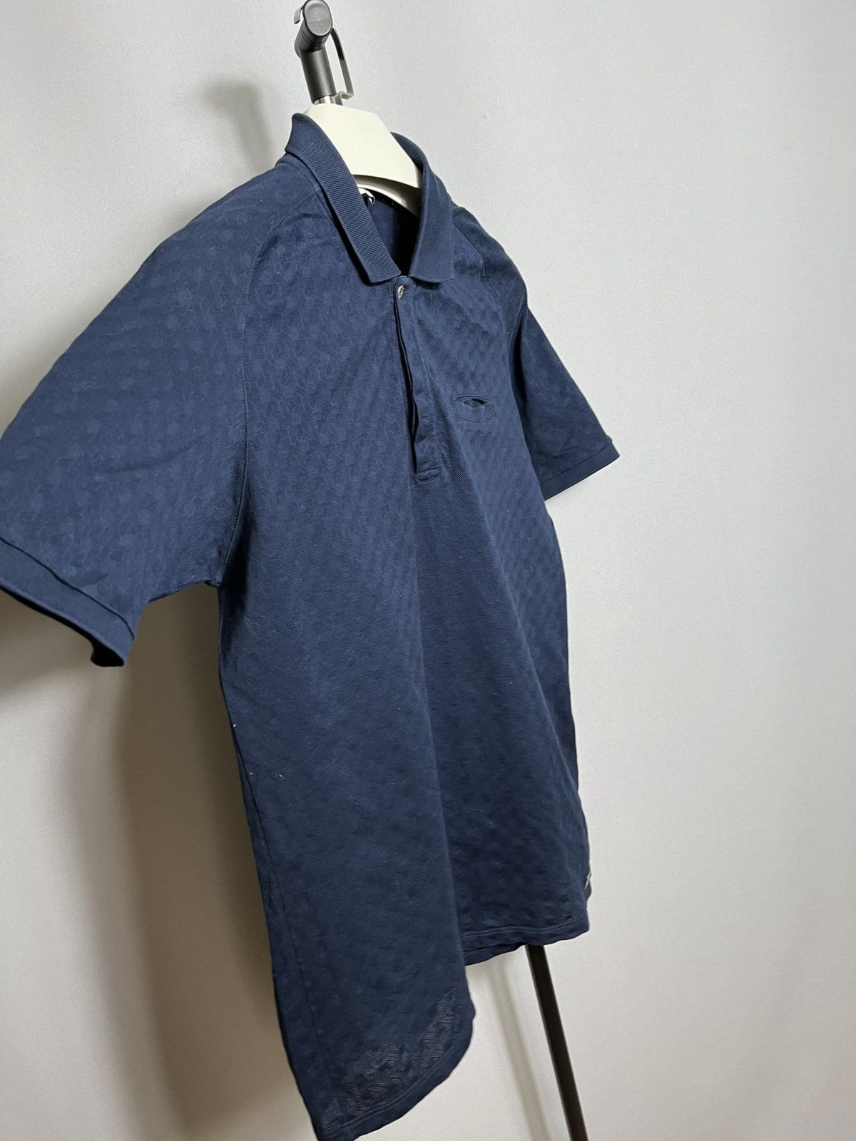 Designer Versace collection blue men’s polo shirt cotton short sleeve Size US XL / EU 56 / 4 - 3 Thumbnail
