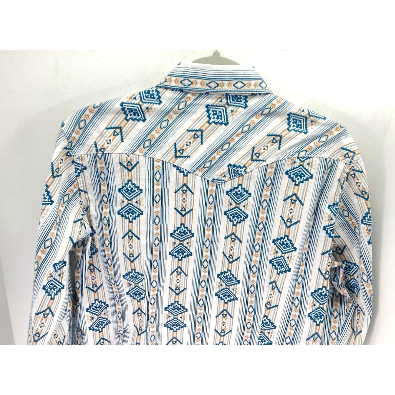 Vintage Panhandle Slim Rough Stock Aztec Pearl Snap Shirt Women Large Green Long Sleeve Size L / US 10 / IT 46 - 7 Thumbnail