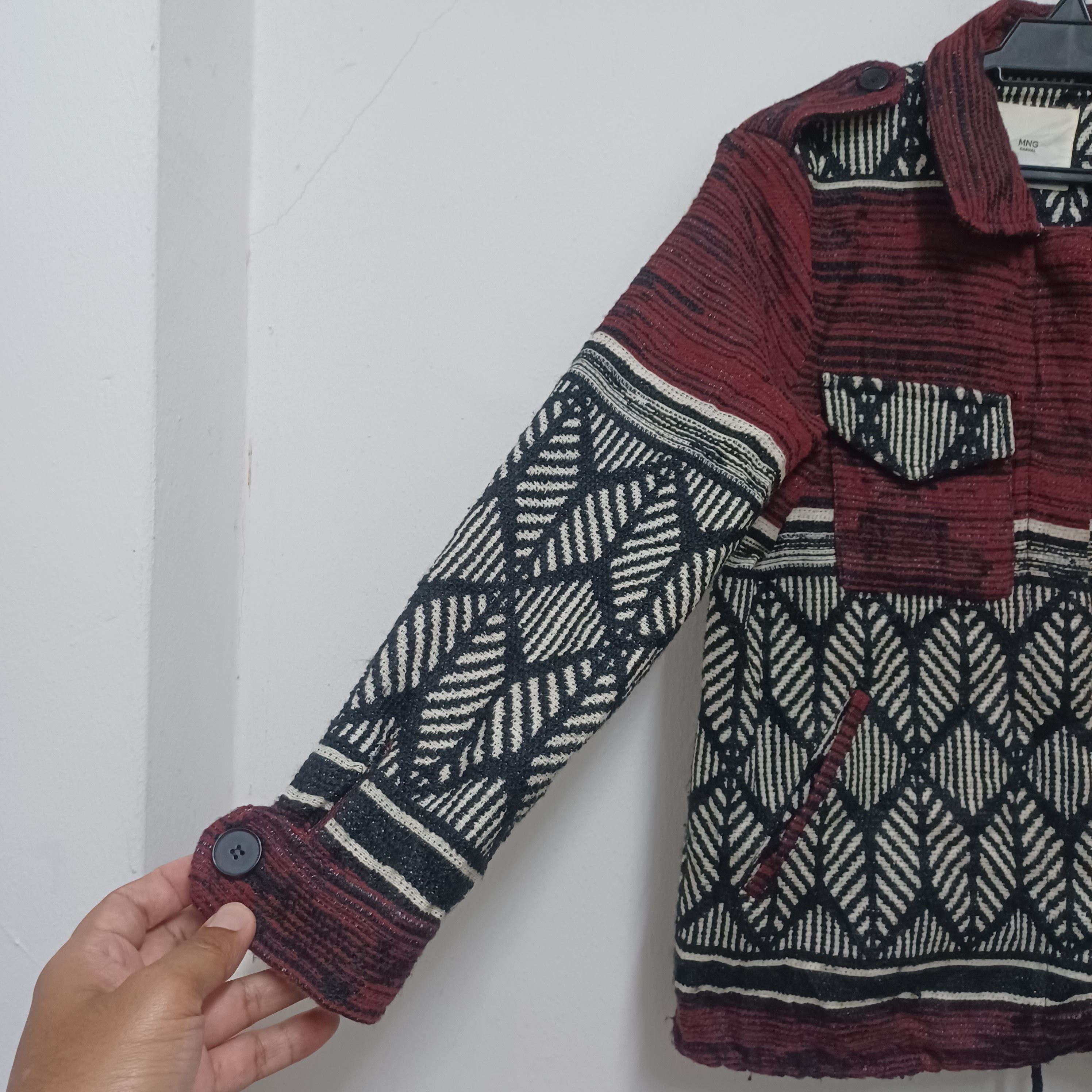 Mango × Native MNG Tribal Native Shacket Flannel Shirt Jacket Size S / US 4 / IT 40 - 4 Thumbnail