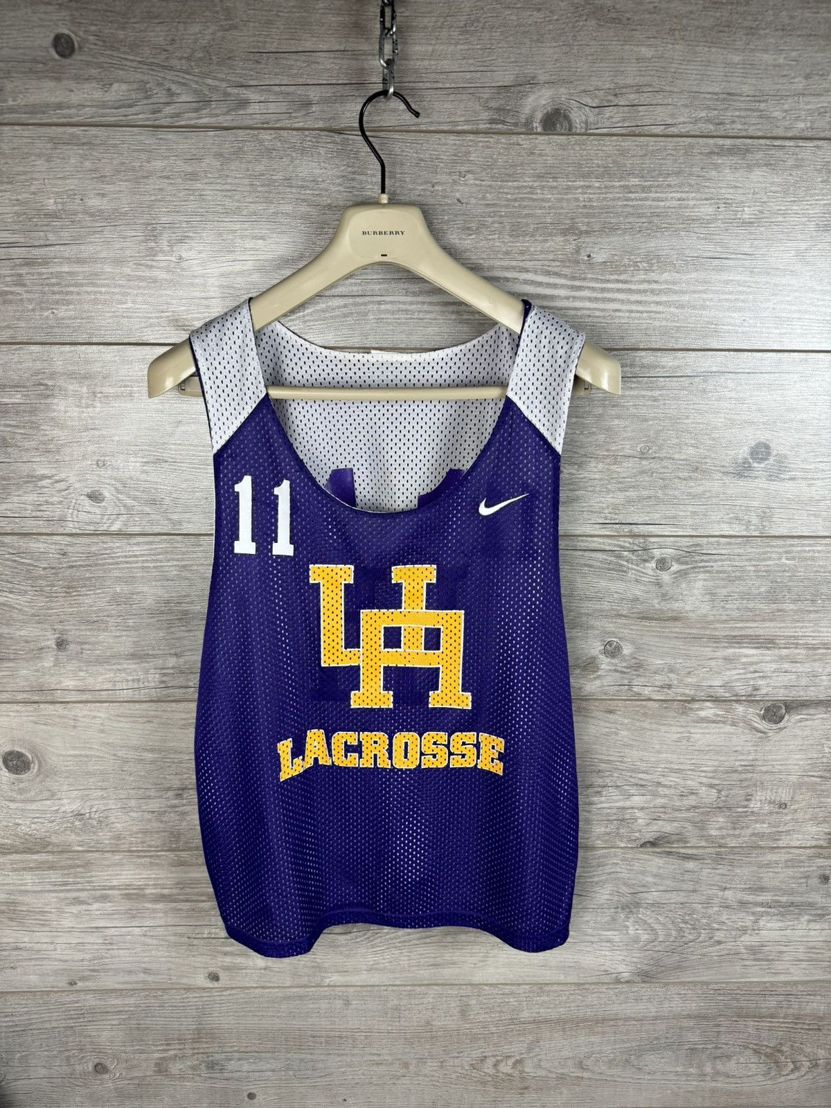 Nike NIKE VINTAGE LACROSSE DOUBLE SIDED MESH T-SHIRT #11 Size US L / EU 52-54 / 3 - 13 Thumbnail
