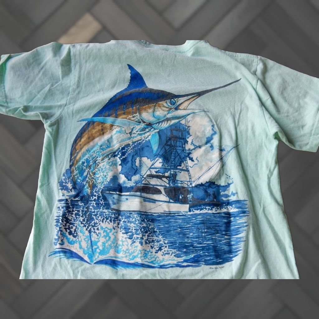 Guy Harvey GUY HARVEY Men's Short Sleeve T-Shirt Size S Green 100% Cotton Size US S / EU 44-46 / 1 - 1 Thumbnail