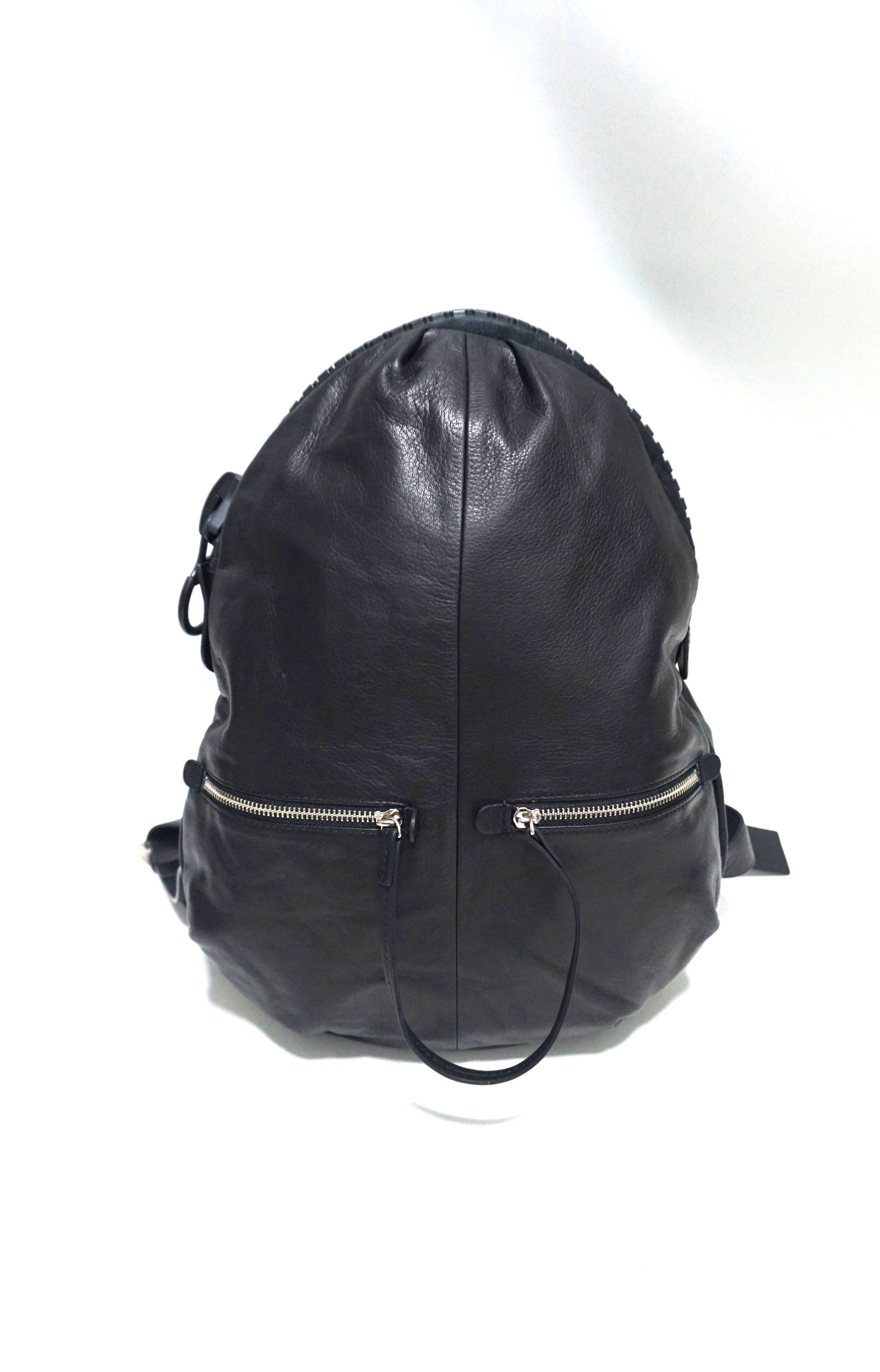 Japanese Brand KAWA KAWA JAPAN BY YOHJI YAMOMOTO FULL LEATHER BACKPACK Size ONE SIZE - 2 Thumbnail