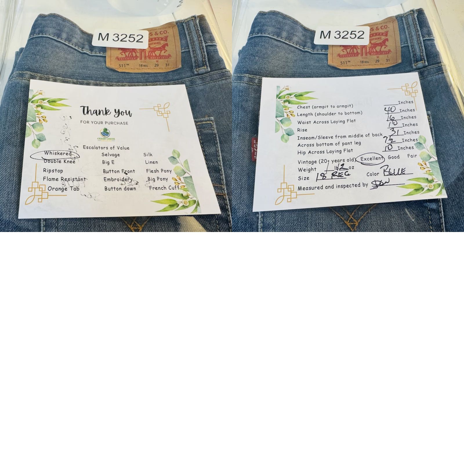 Levi's Levi's 511 Slim Jeans Mens 29x31 Blue Light Wash Tapered Mid Rise Denim Zip Size US 29 - 9 Thumbnail