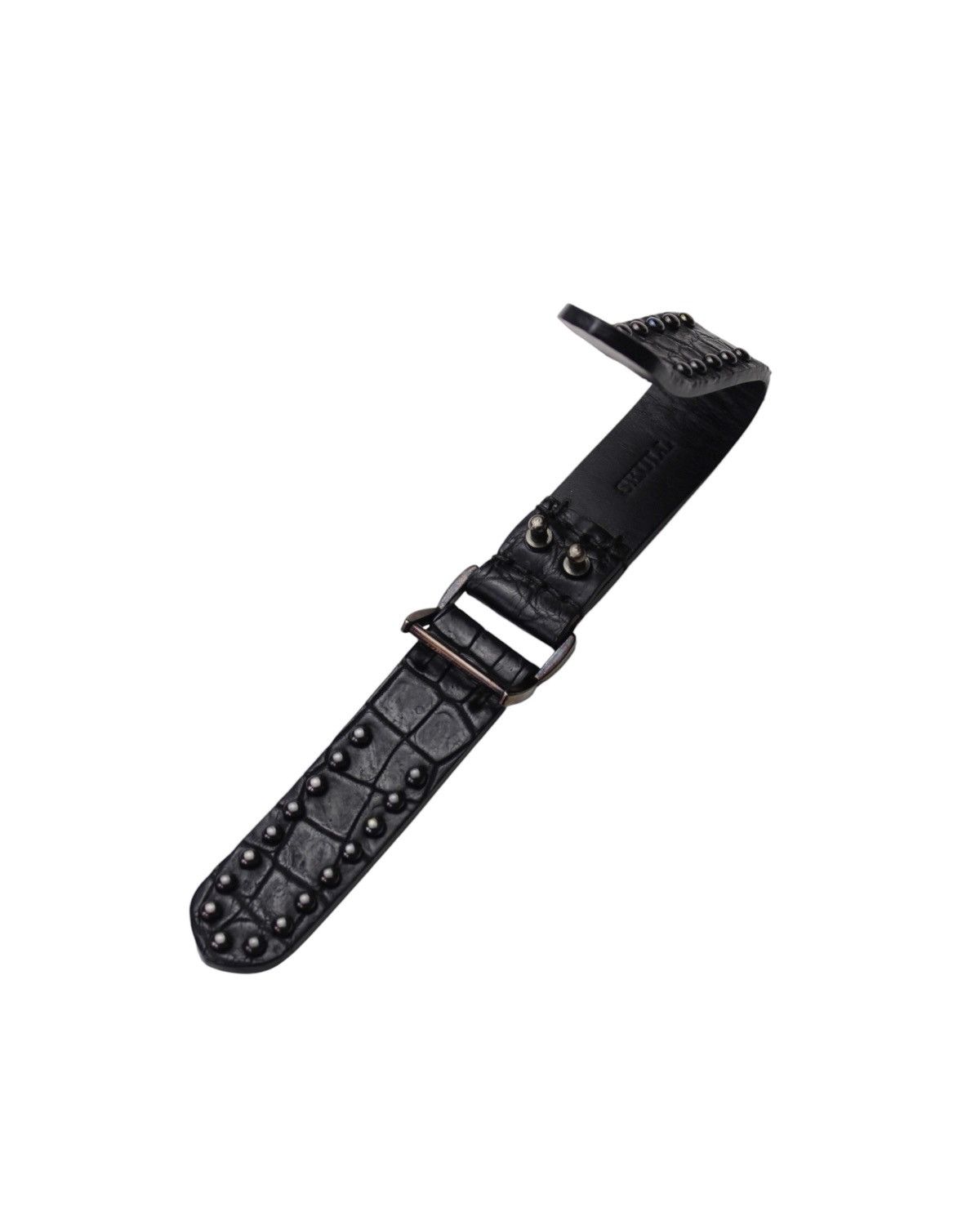 Vintage 2009 SKULL BLACK CROCODILE EMBOSSED LEATHER KEYHOLDER Size ONE SIZE - 5 Thumbnail