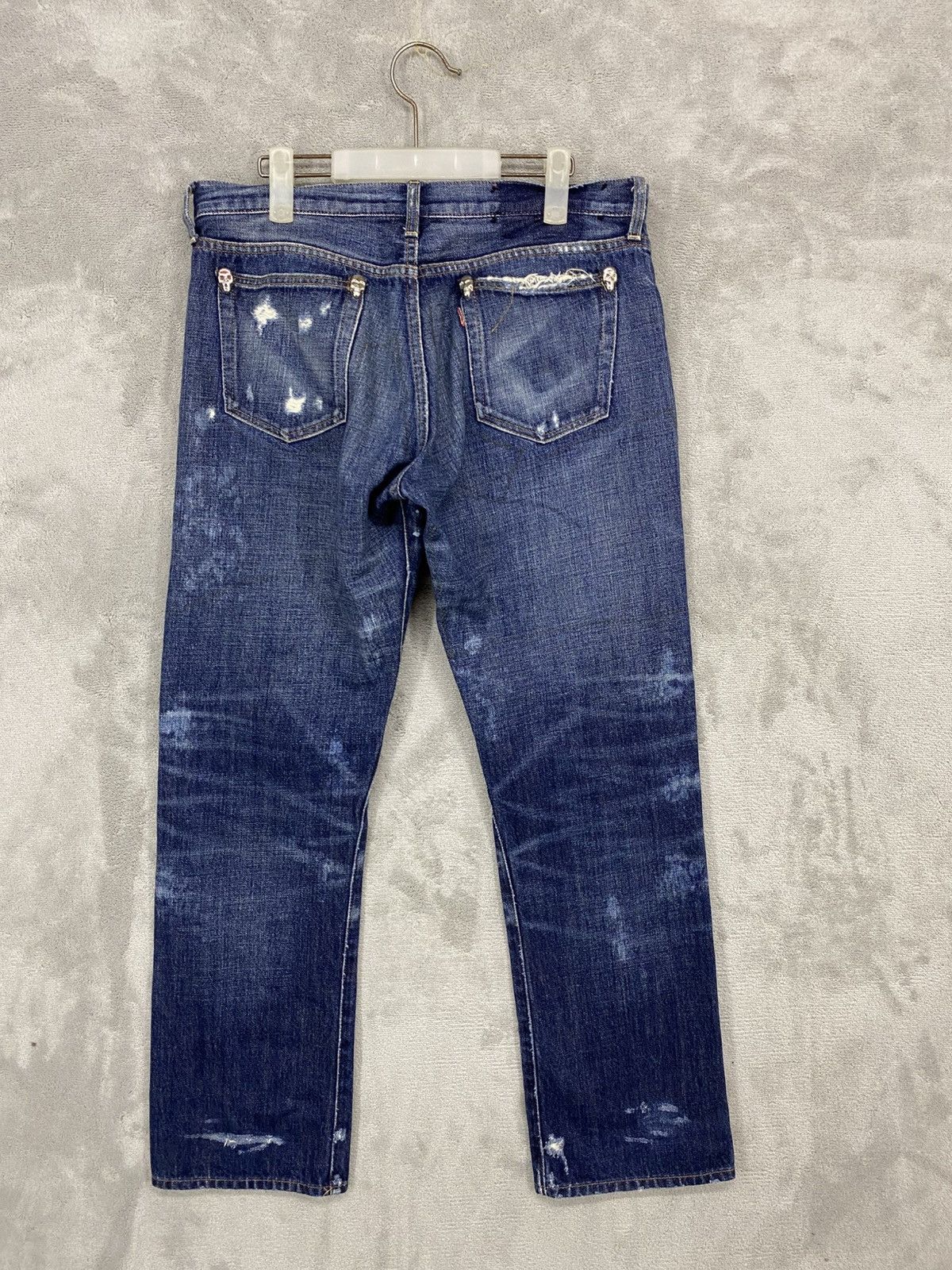 Hysteric Glamour RIPPED🔥RNA SLANG DISTRESSED DENIM UNDERCOVER DESIGN JEANS Size US 32 / EU 48 - 7 Thumbnail