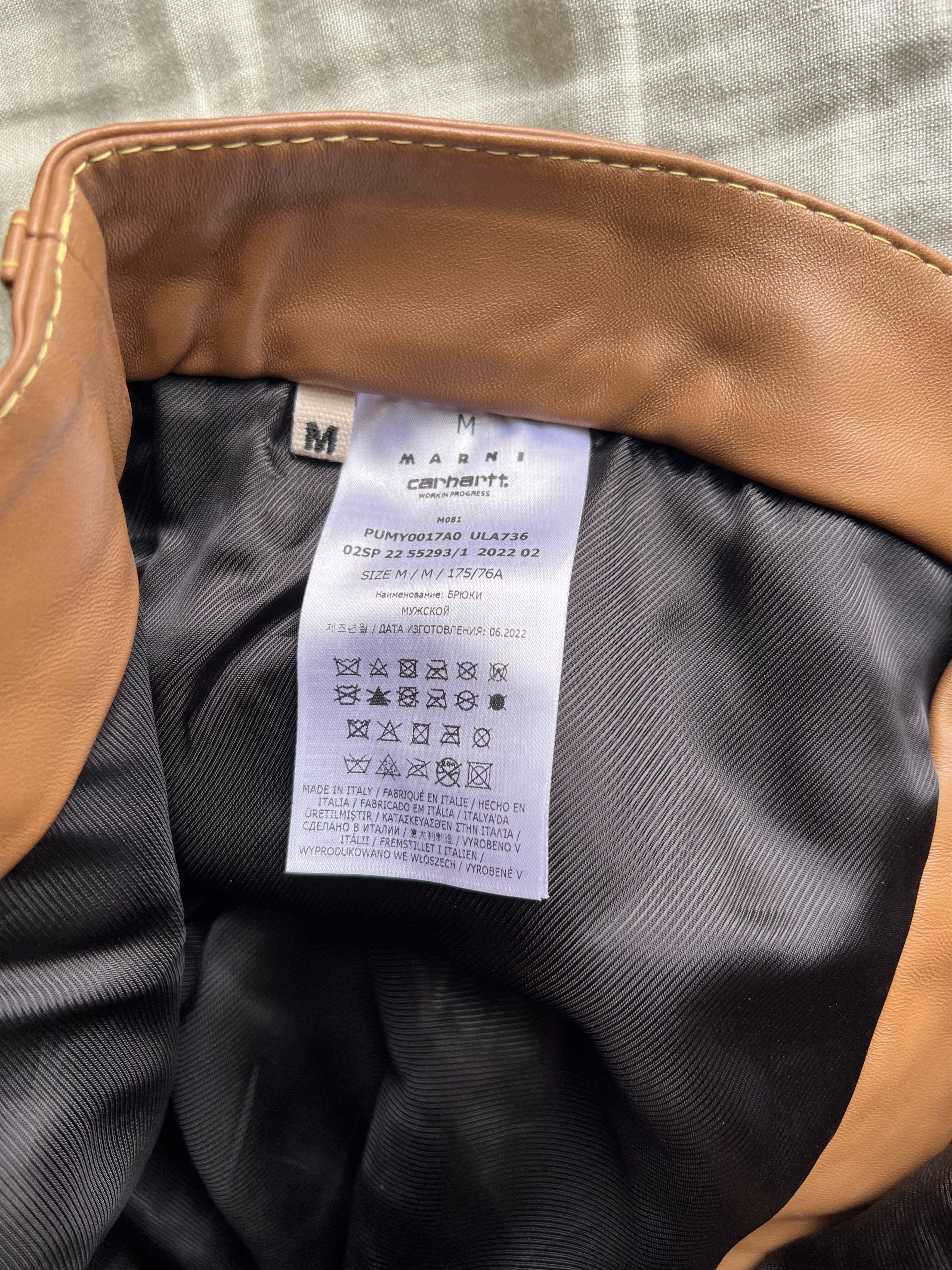Carhartt Wip × Marni Marni Carhartt WIP Leather Chore Jacket + Single Knee Pants Size US L / EU 52-54 / 3 - 18 Thumbnail