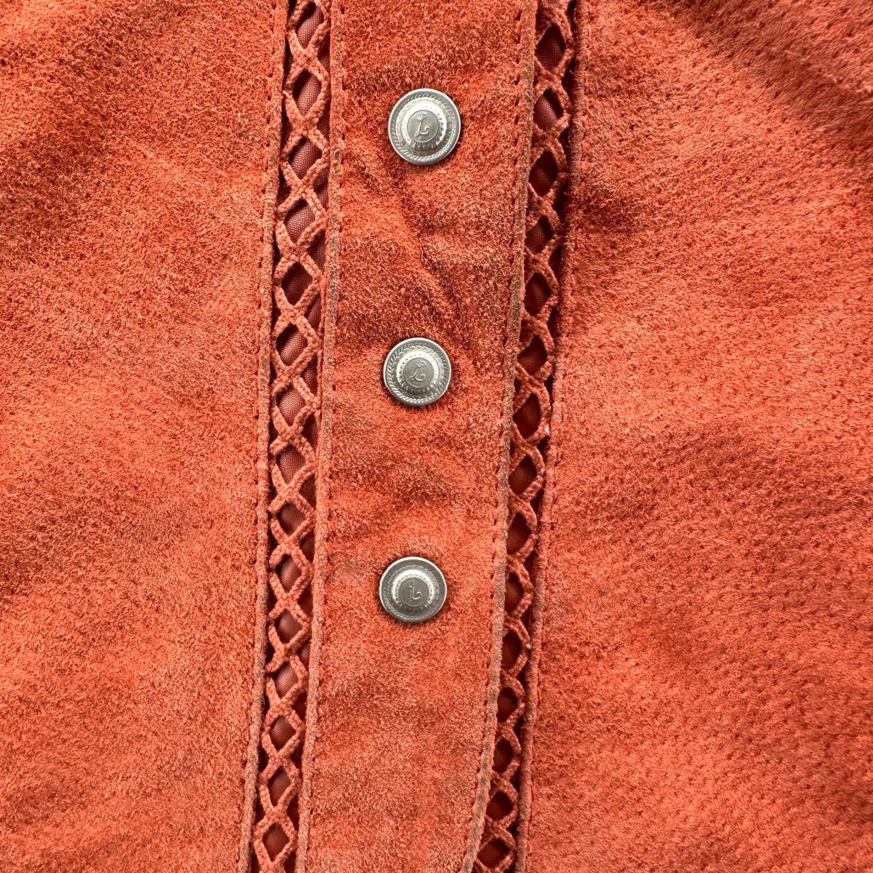 Vintage AMI Jacket Brown Women's M Leather Knitted Long Sleeve Collared Jacket Size M / US 6-8 / IT 42-44 - 5 Thumbnail