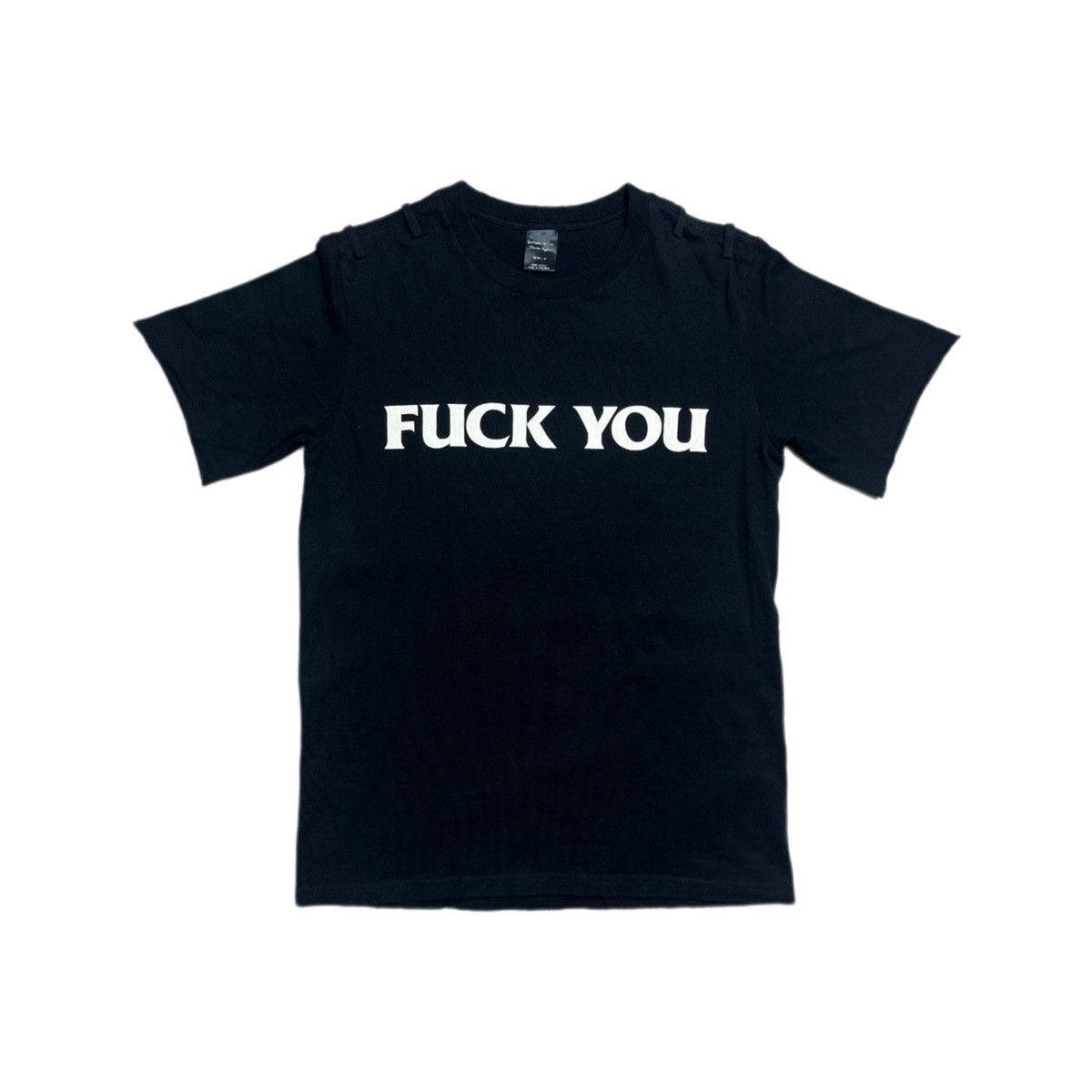 image of Number N Ine Number (N)Ine Ss06 Fuck You T-Shirt in Black, Men's (Size Medium)