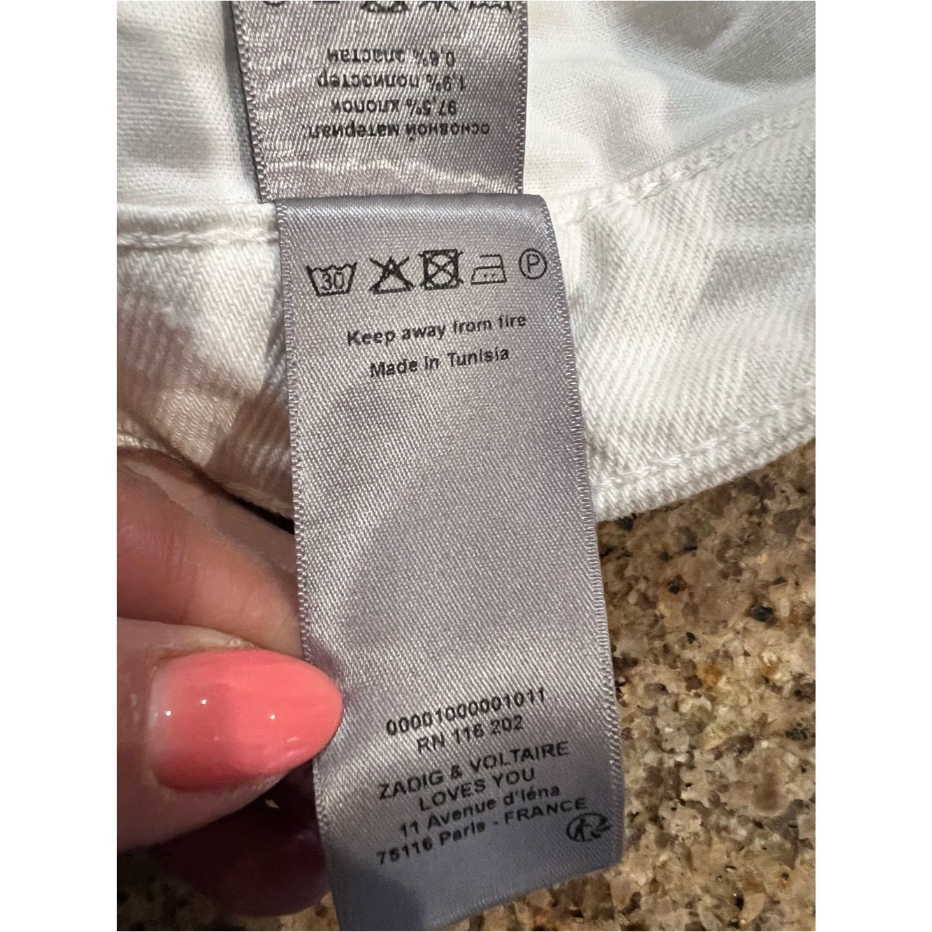 Zadig & Voltaire Zadig & Voltaire Clint White Straight Leg Jeans NWT Size 25 Size 25" / US 0 / IT 36 - 8 Thumbnail