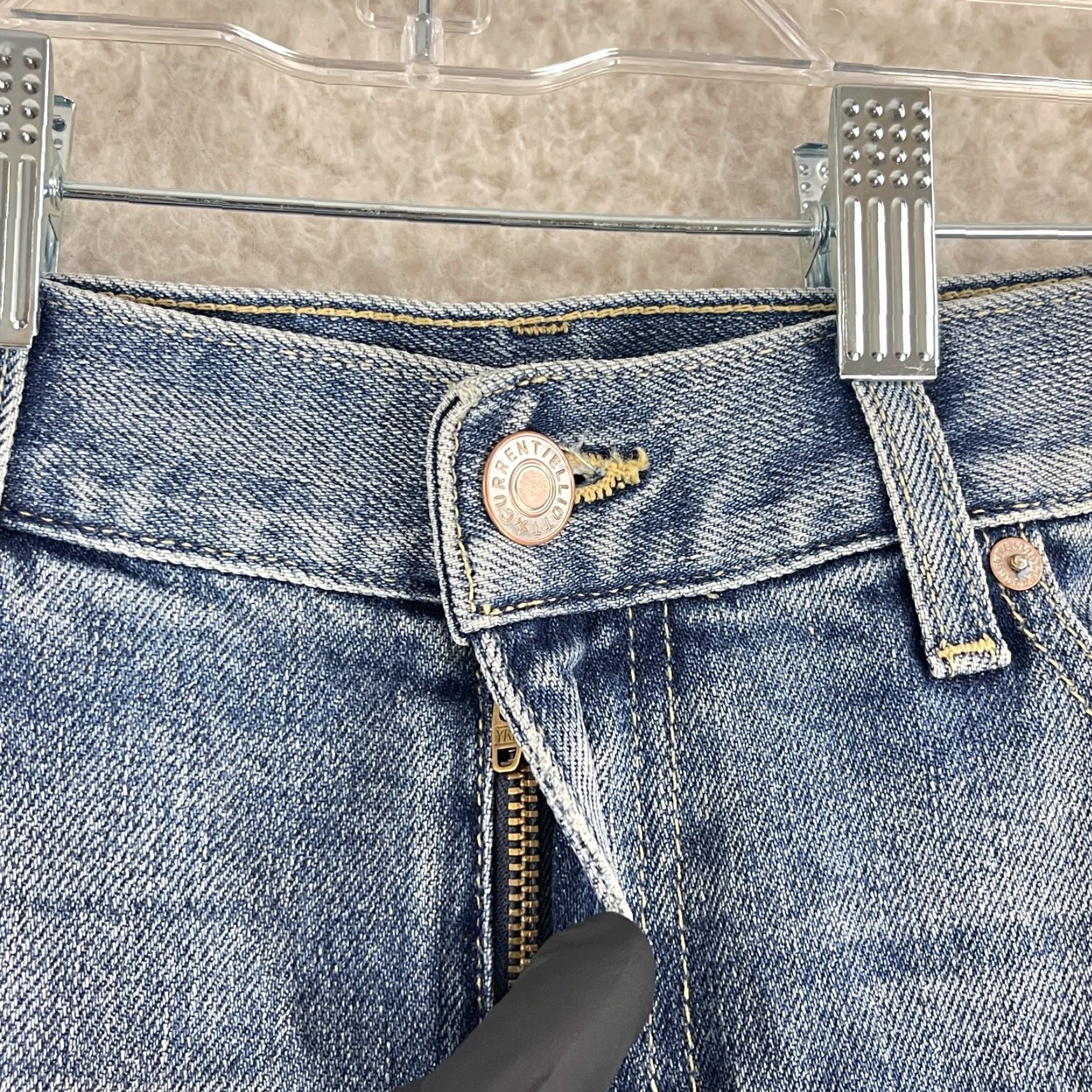 Vintage Current/Elliott Jeans Womens Size 24 Blue Denim Straight Leg Mid-Rise Casual Jeans Size 42" / US 20 - 5 Thumbnail