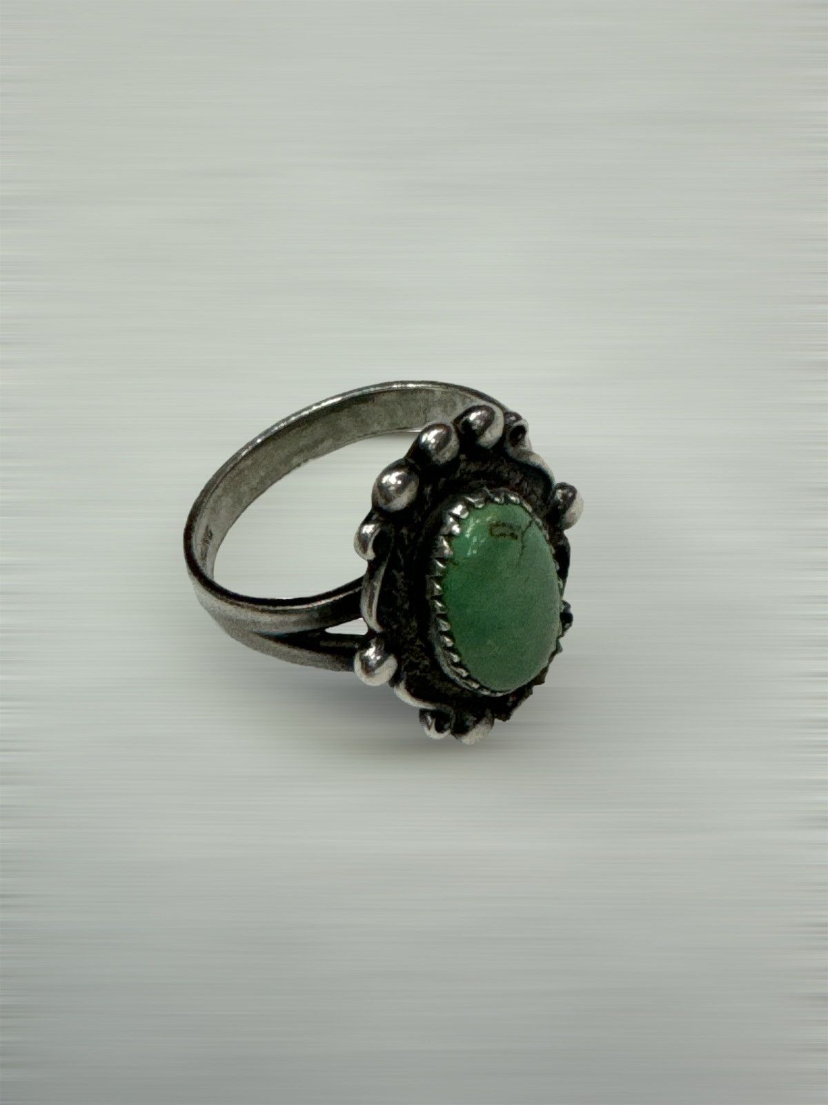 Jewelry x Sterling Silver Vintage Bell Trading Post Torquiose Native 925 Ring Size 5.5 in Silver