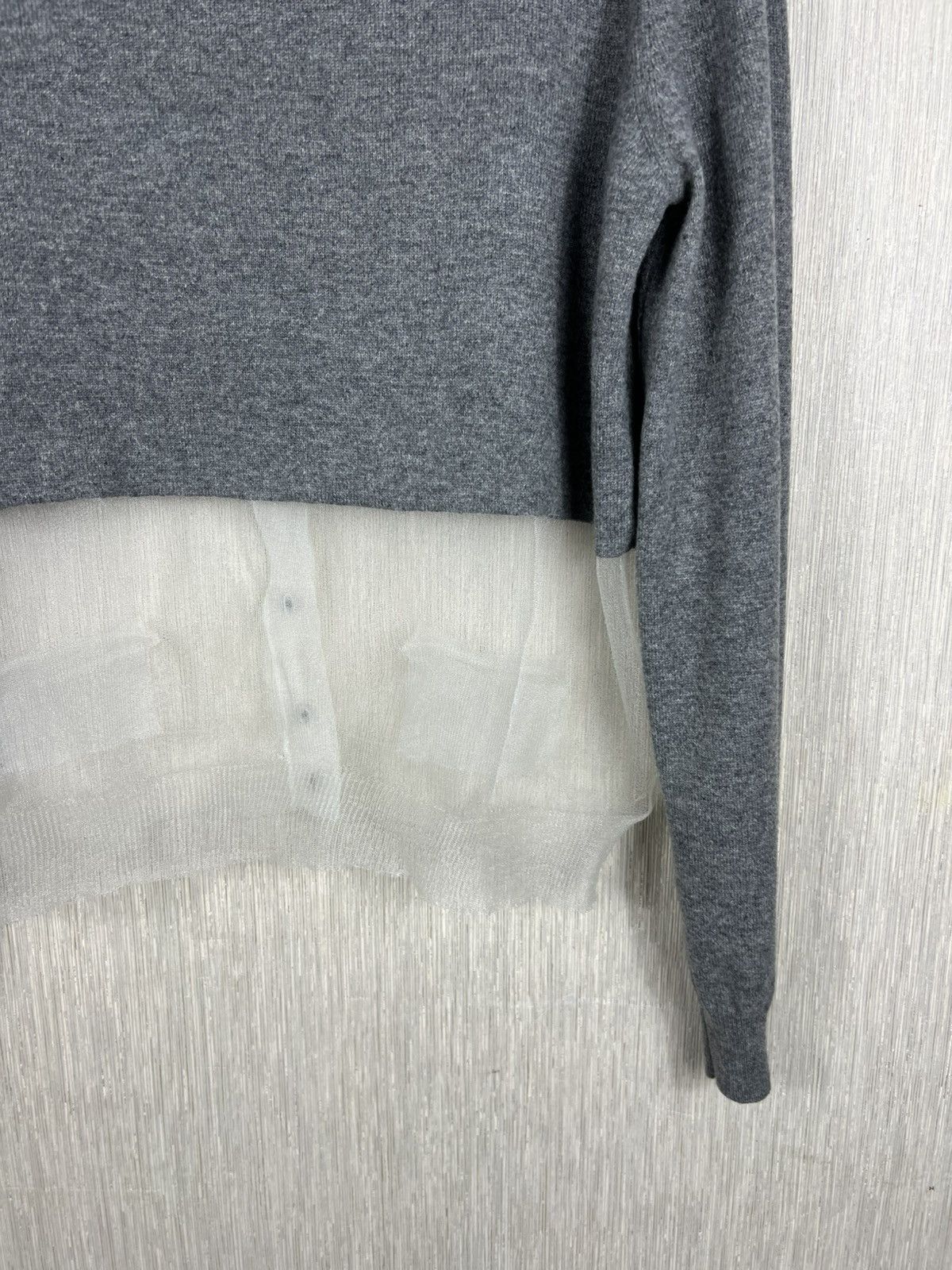 Marc Jacobs Marc Jacobs wool cashmere knit transparent cardigan sweater Size L / US 10 / IT 46 - 18 Thumbnail