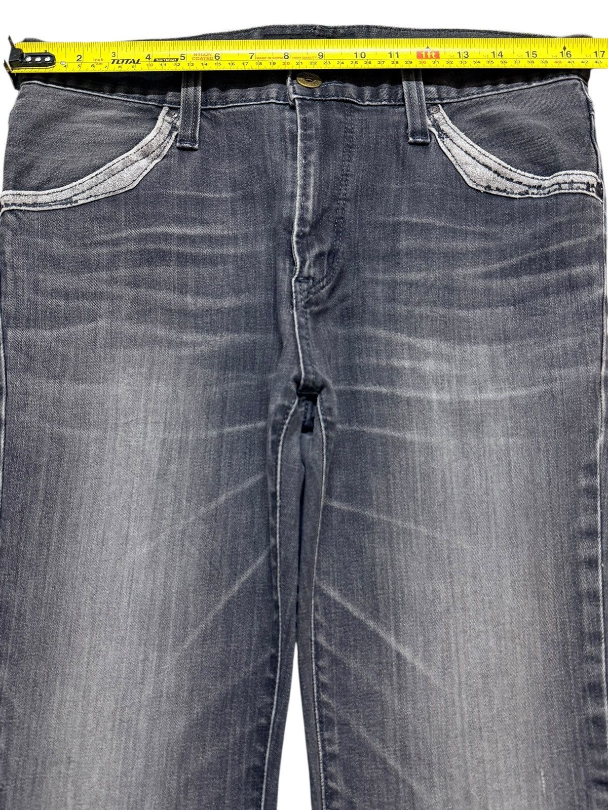 Edwin Edwin Exclusive Vintage XV Faded Wash Whisker Wide Leg Flare Size US 32 / EU 48 - 10 Thumbnail
